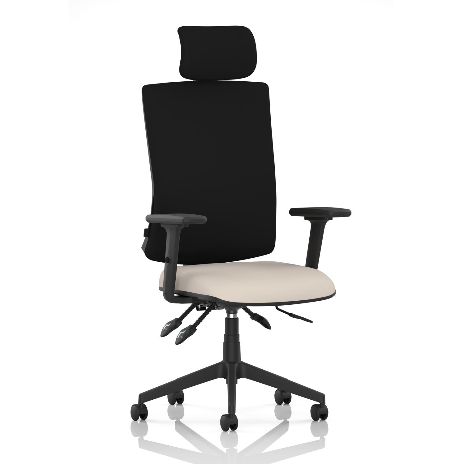 Orlena High Back Task Operator Chair With Arms And Headrest Bespoke Colour Seat Quest Salt