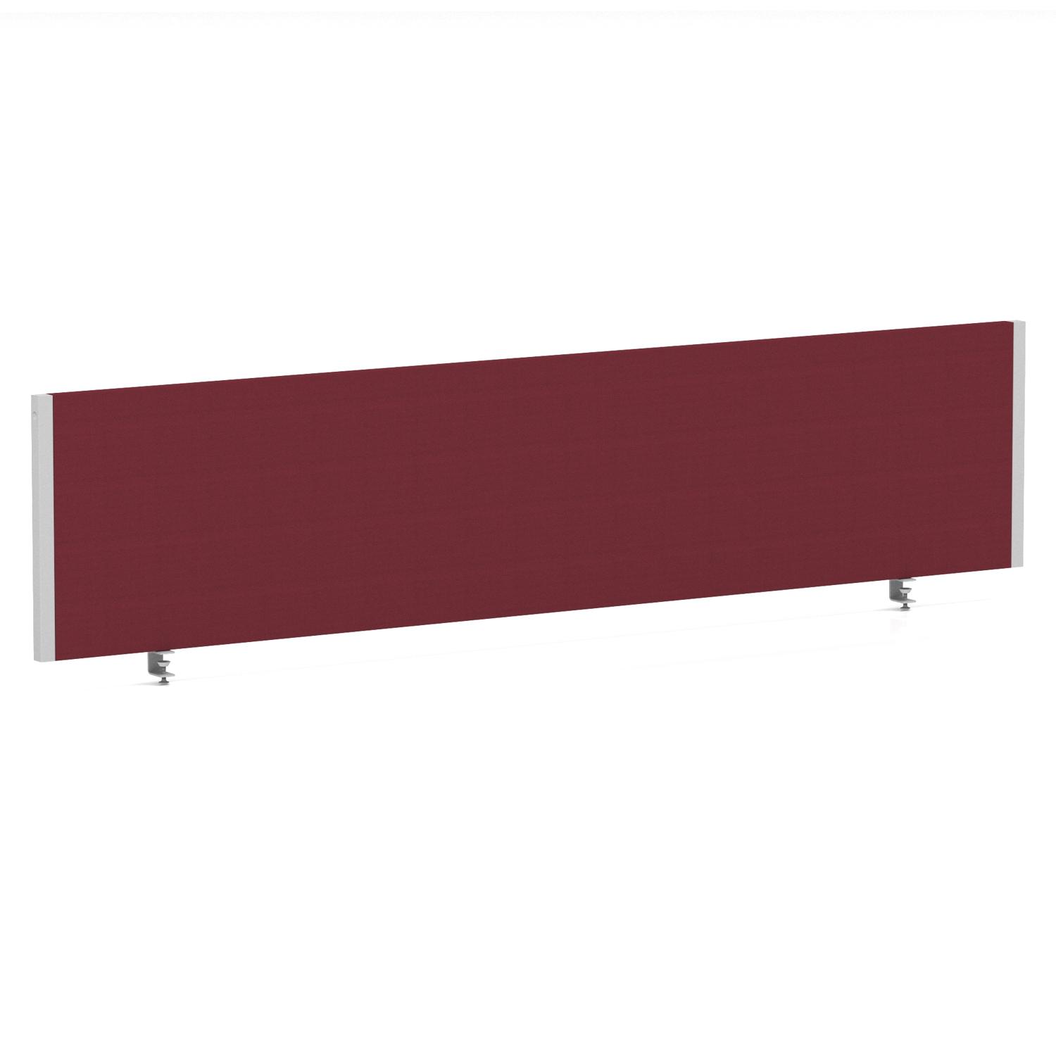 Impulse/Evolve Plus Bench Screen 1800 Silver Frame Bespoke Ginseng Chilli Fabric