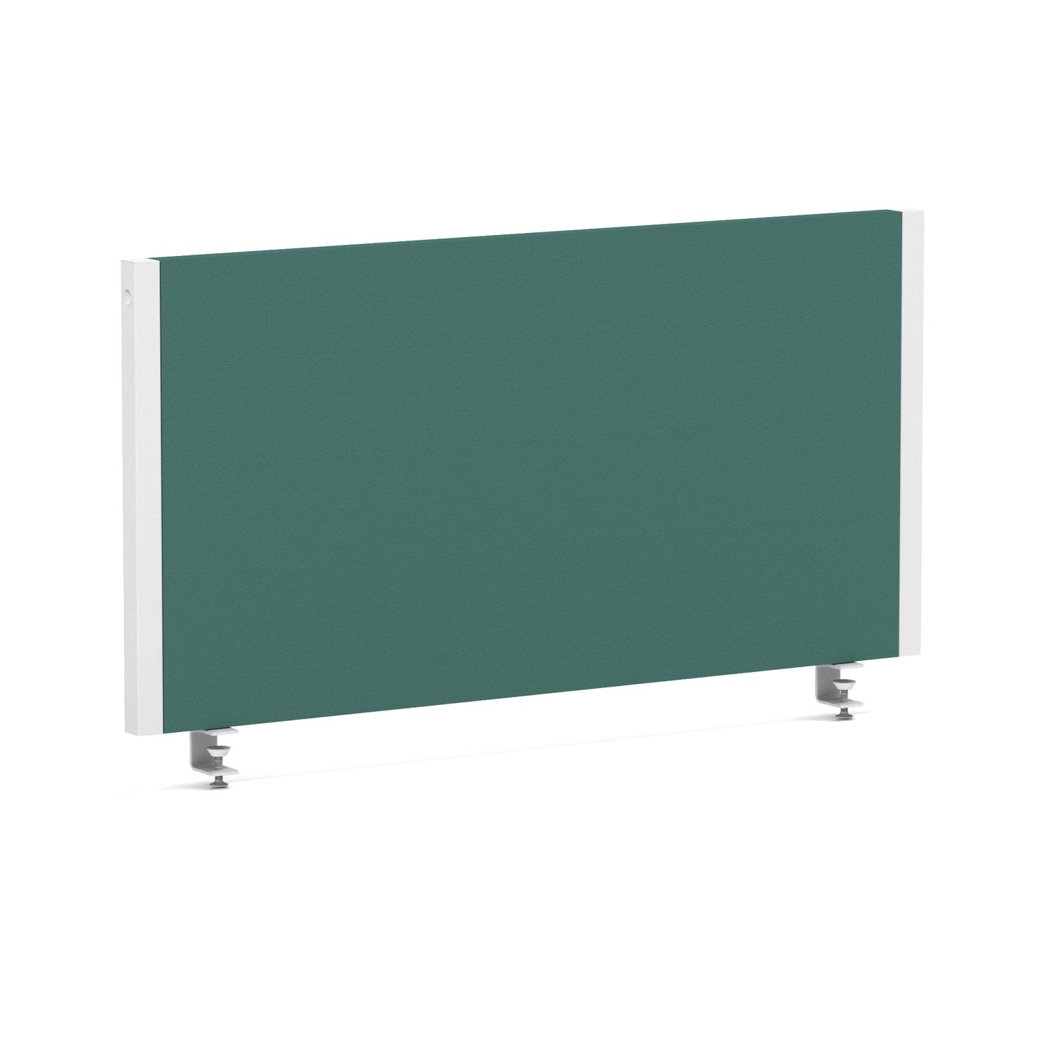 Impulse/Evolve Plus Bench Screen 800 White Frame Bespoke Quest Kelp Fabric