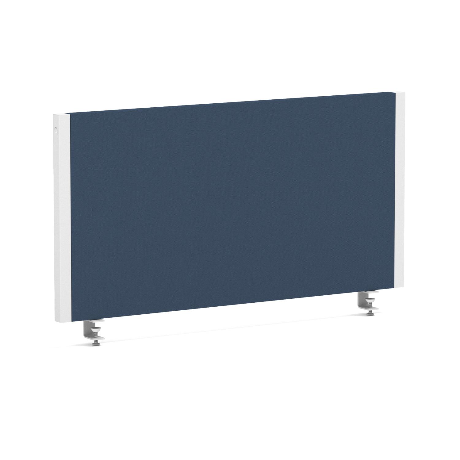 Impulse/Evolve Plus Bench Screen 800 White Frame Bespoke Quest Whelk Fabric