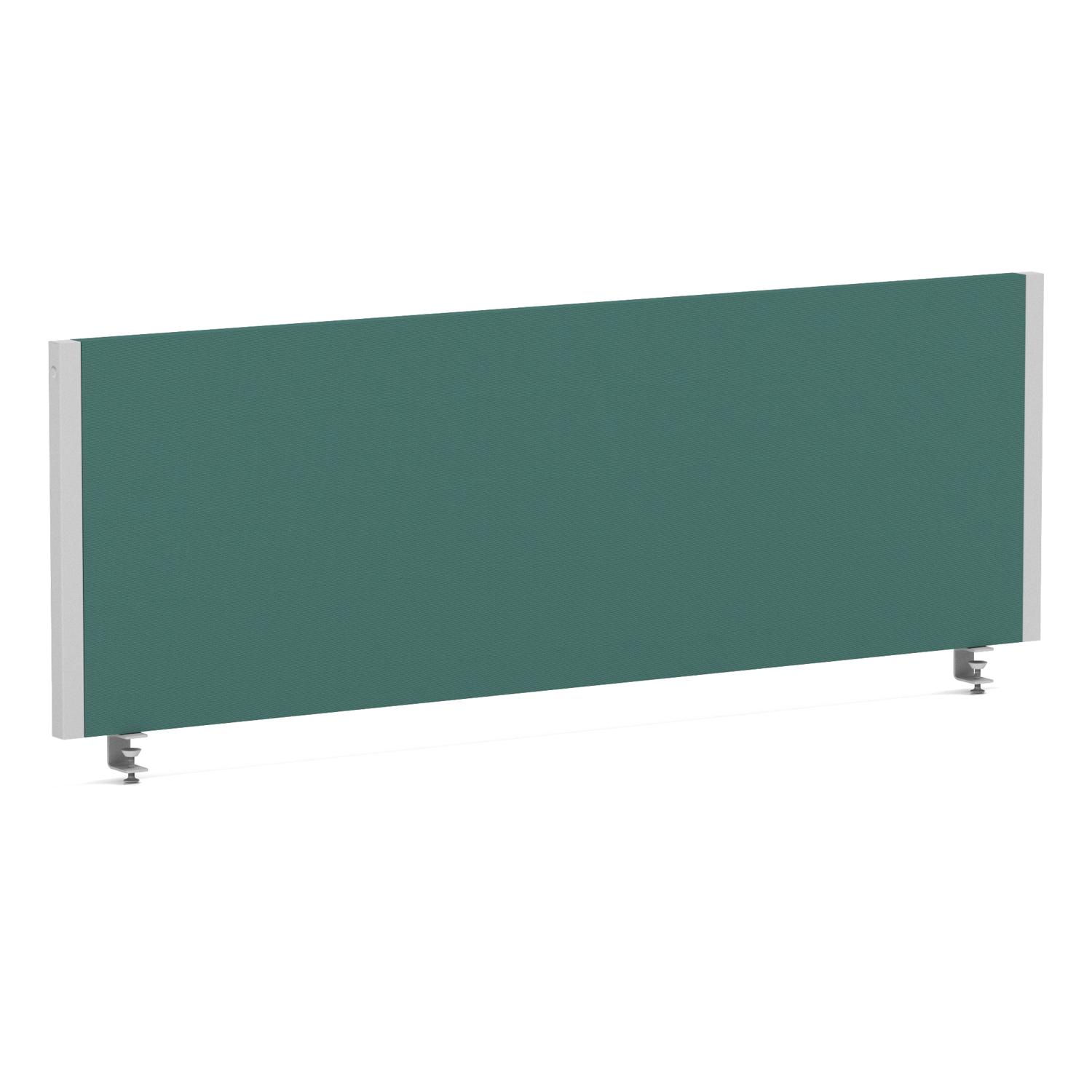 Impulse/Evolve Plus Bench Screen 1200 Silver Frame Bespoke Quest Kelp Fabric