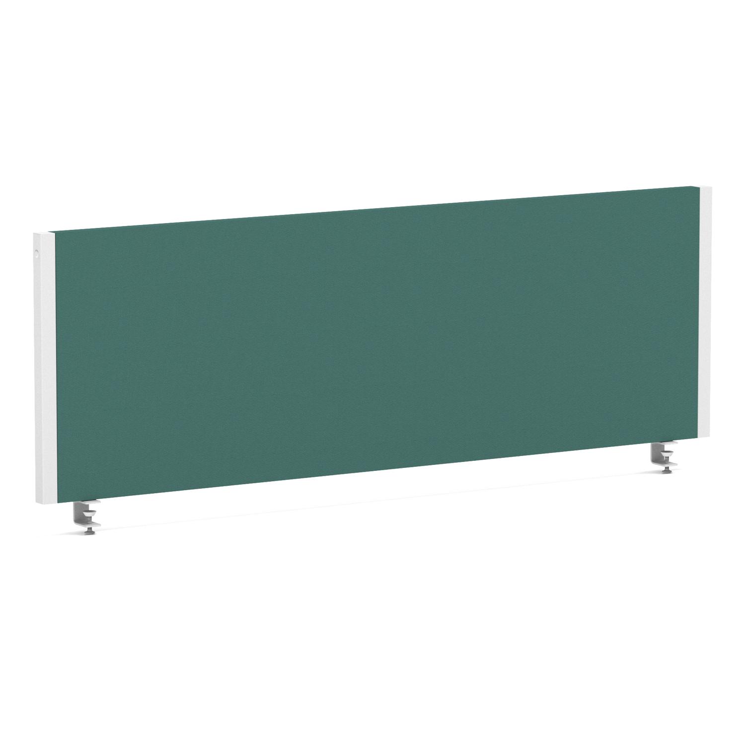 Impulse/Evolve Plus Bench Screen 1200 White Frame Bespoke Quest Kelp Fabric