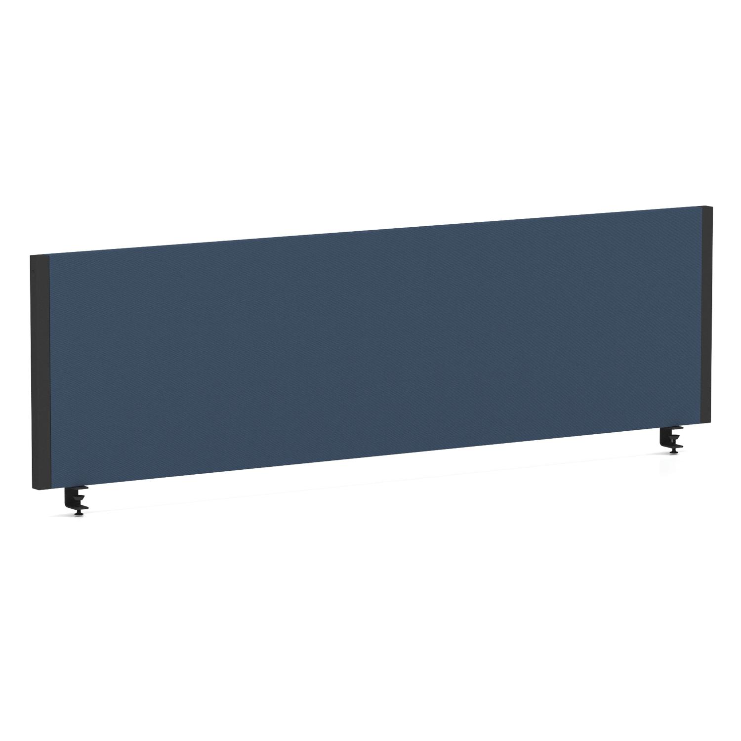 Impulse/Evolve Plus Bench Screen 1400 Black Frame Bespoke Quest Whelk Fabric