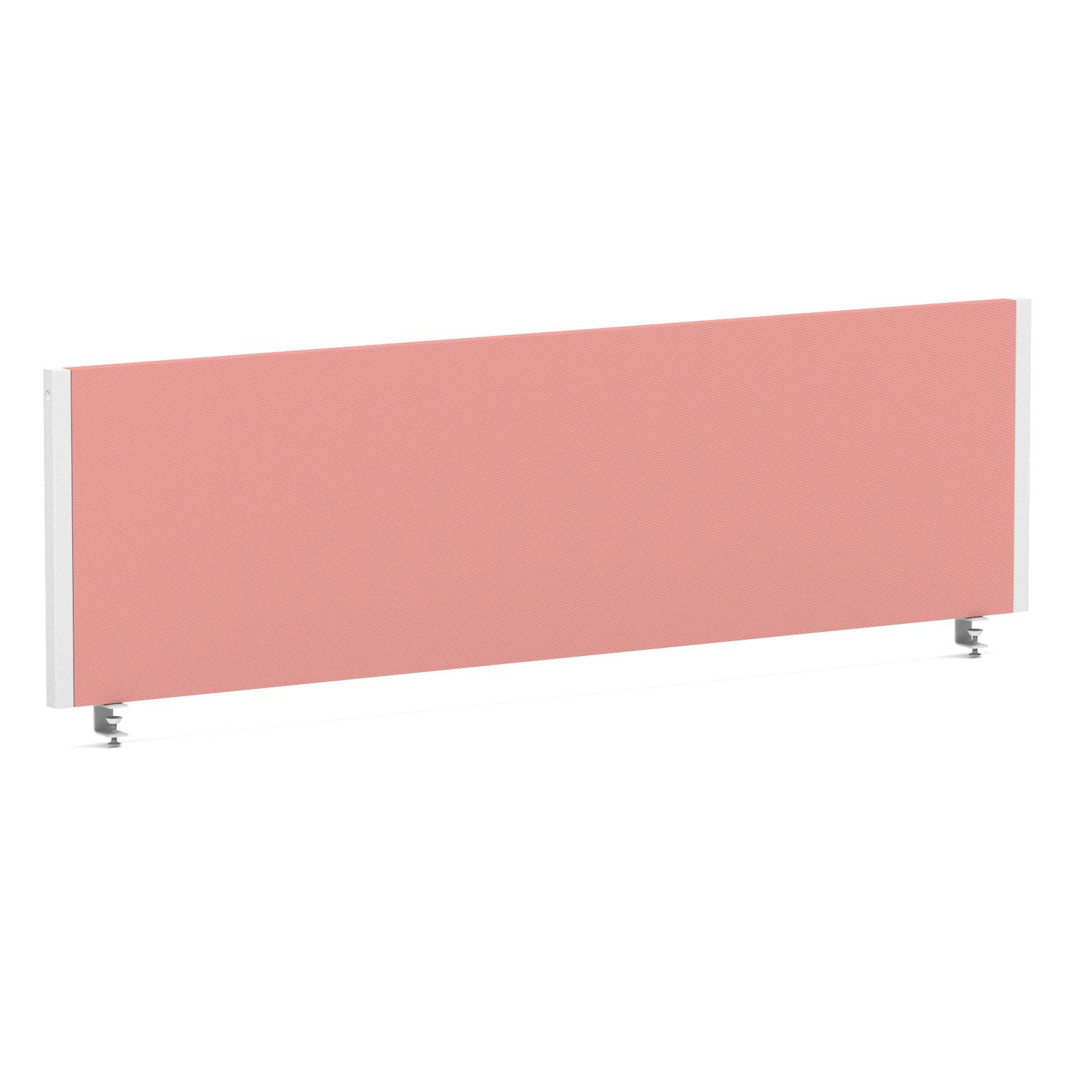 Impulse/Evolve Plus Bench Screen 1400 White Frame Bespoke Quest Shrimp Fabric