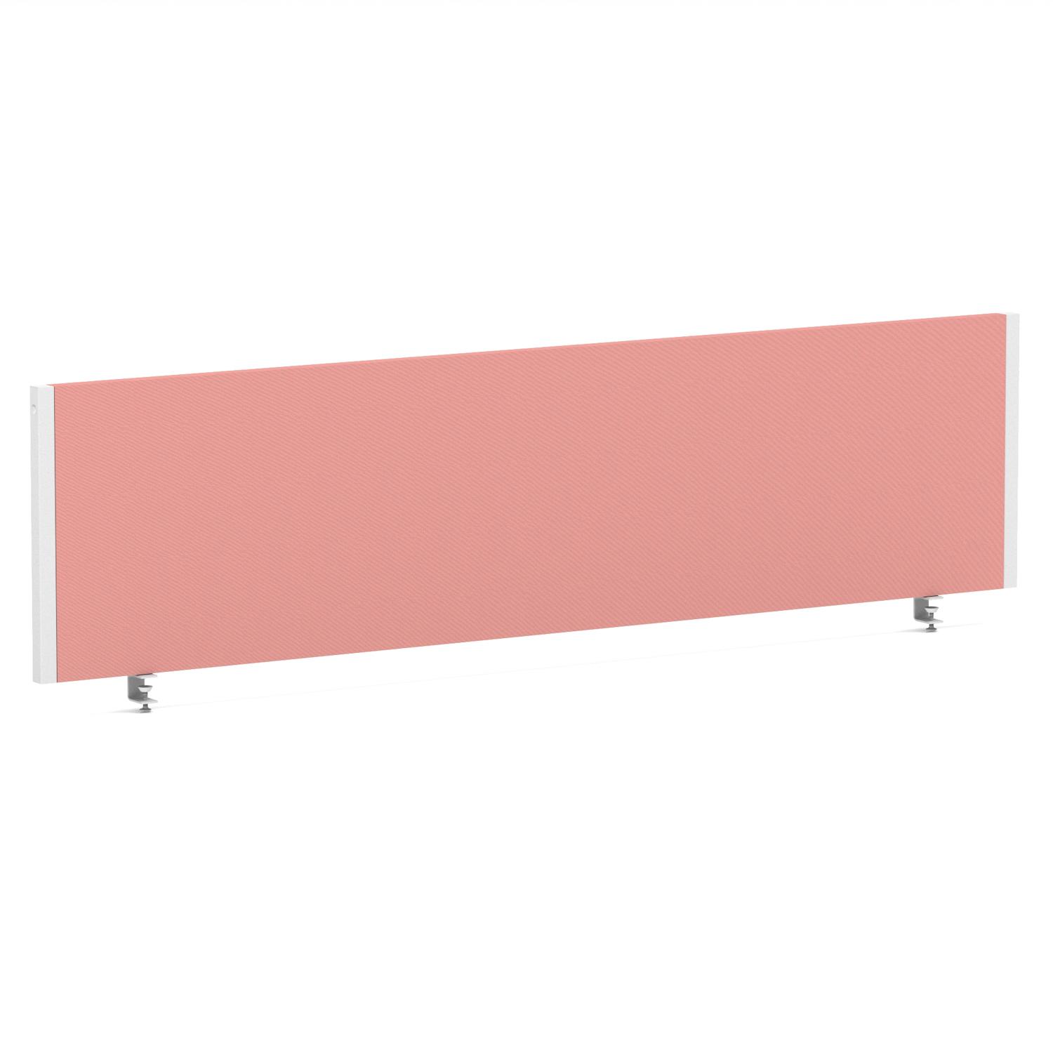 Impulse/Evolve Plus Bench Screen 1600 White Frame Bespoke Quest Shrimp Fabric