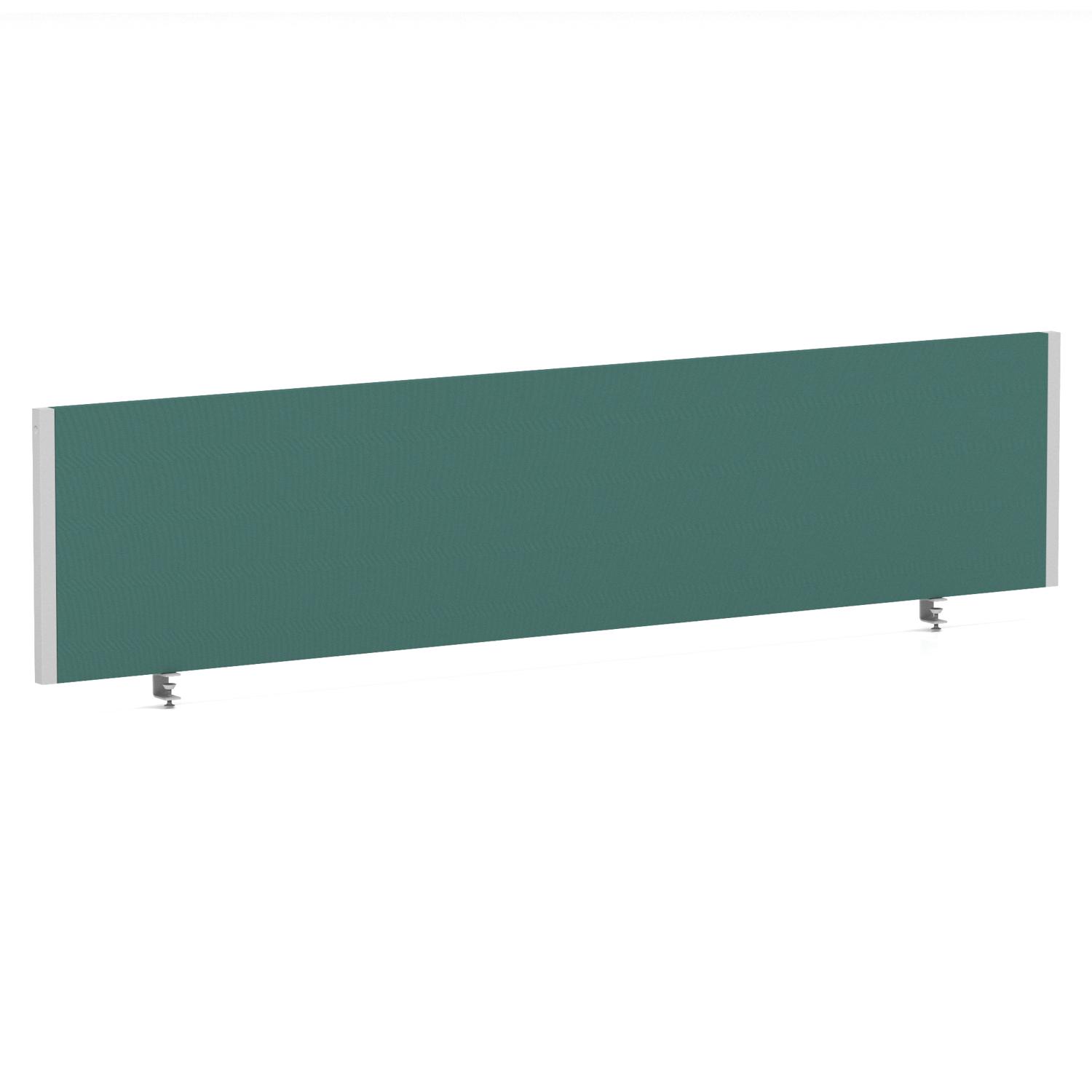Impulse/Evolve Plus Bench Screen 1800 Silver Frame Bespoke Quest Kelp Fabric