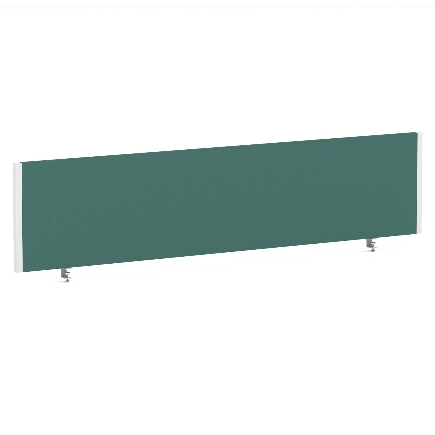 Impulse/Evolve Plus Bench Screen 1800 White Frame Bespoke Quest Kelp Fabric