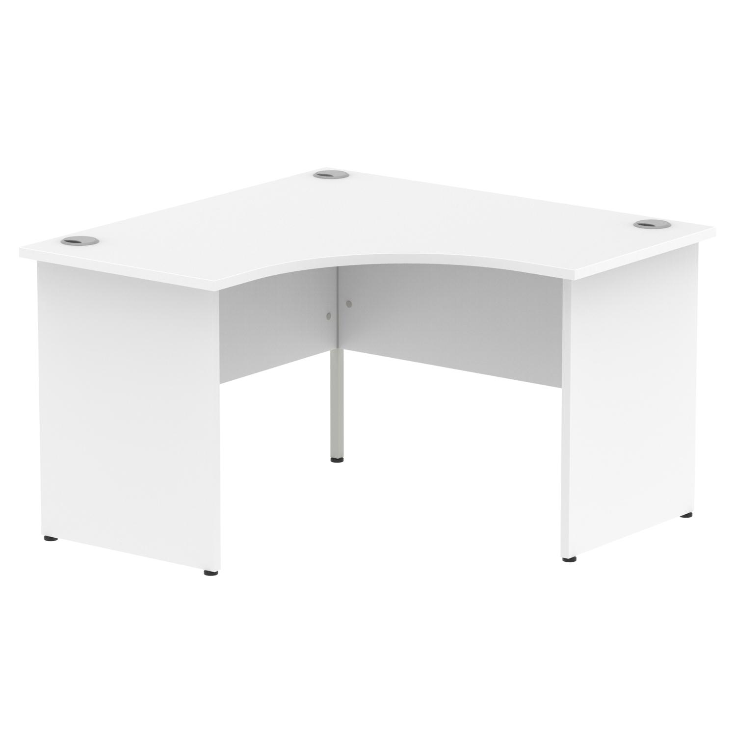 Impulse 1200mm Corner Office Desk White Top Panel End Leg
