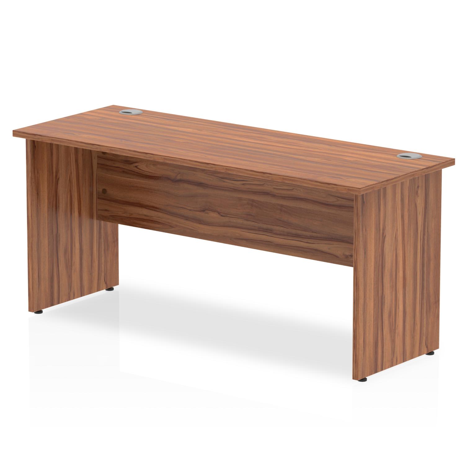 Impulse 1600 x 600mm Straight Office Desk Walnut Top Panel End Leg Impulse 1600 x 600mm Straight Office Desk Walnut Top Panel End Leg