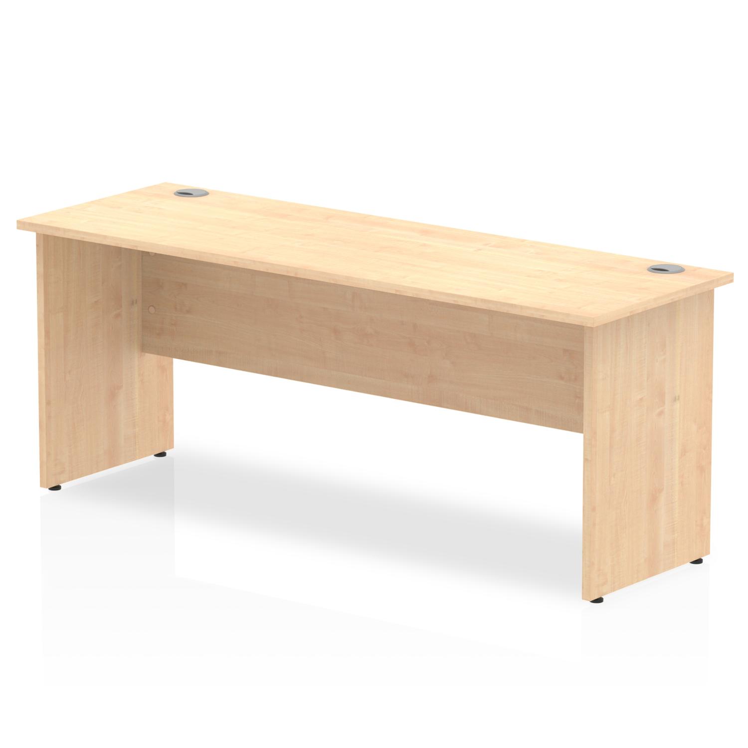 Impulse 1800 x 600mm Straight Office Desk Maple Top Panel End Leg