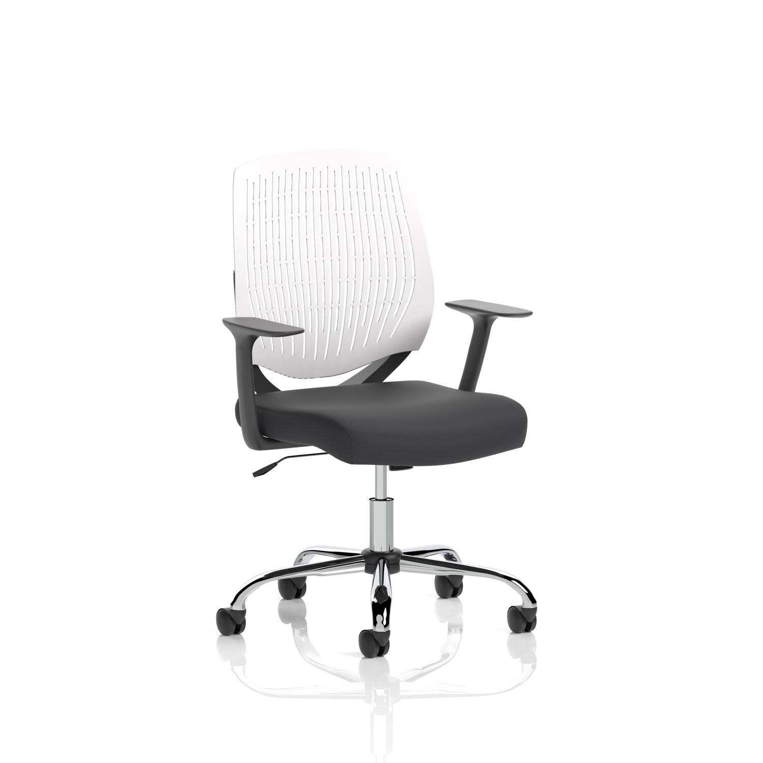 Dura With Arms White Back Black Seat