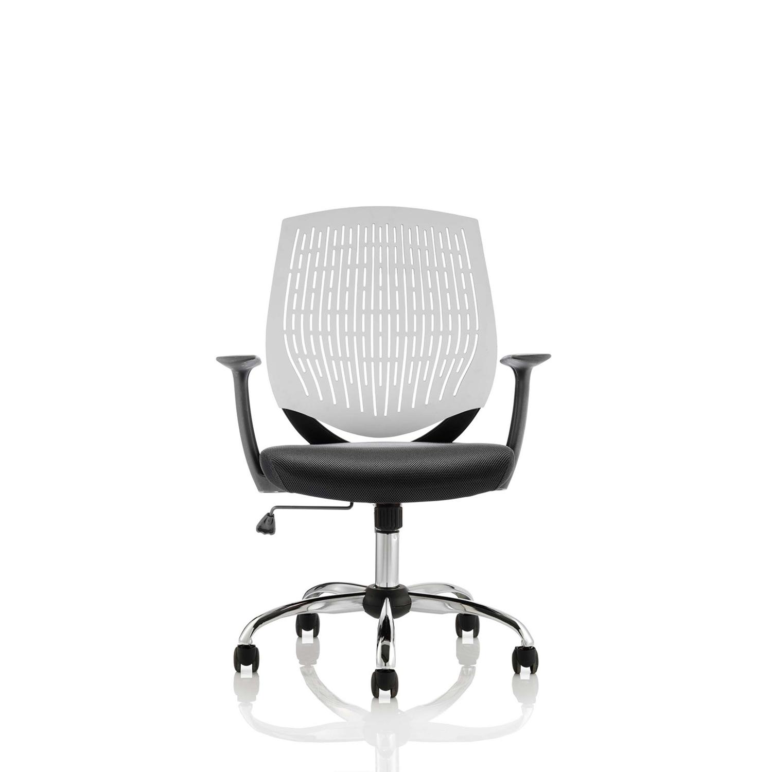 Dura With Arms White Back Black Seat