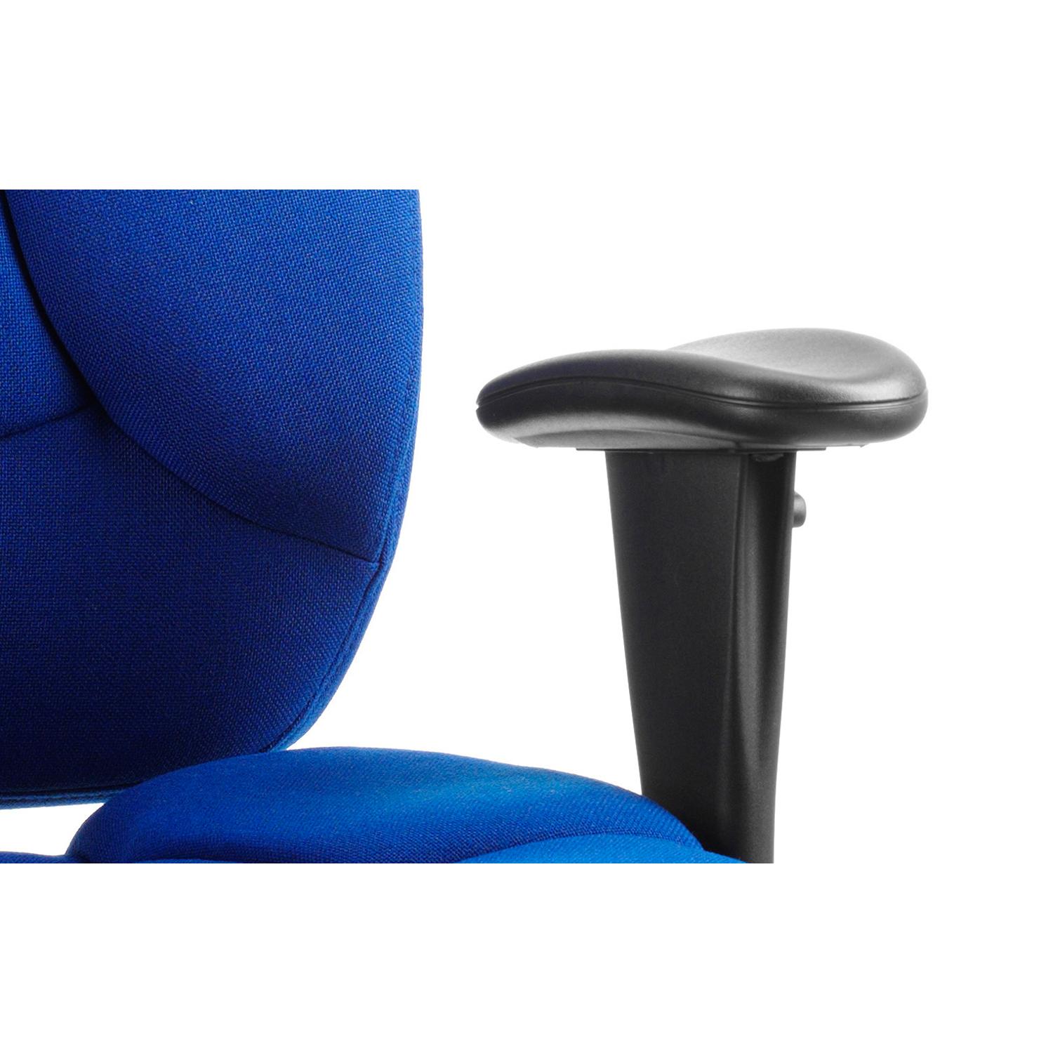 Galaxy Task Operator Chair With Height Adjustable Arms Blue Fabric