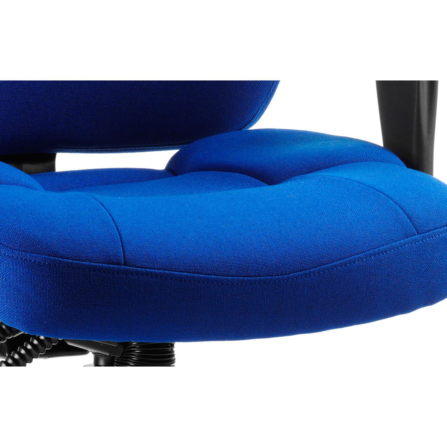 Galaxy Task Operator Chair With Height Adjustable Arms Blue Fabric
