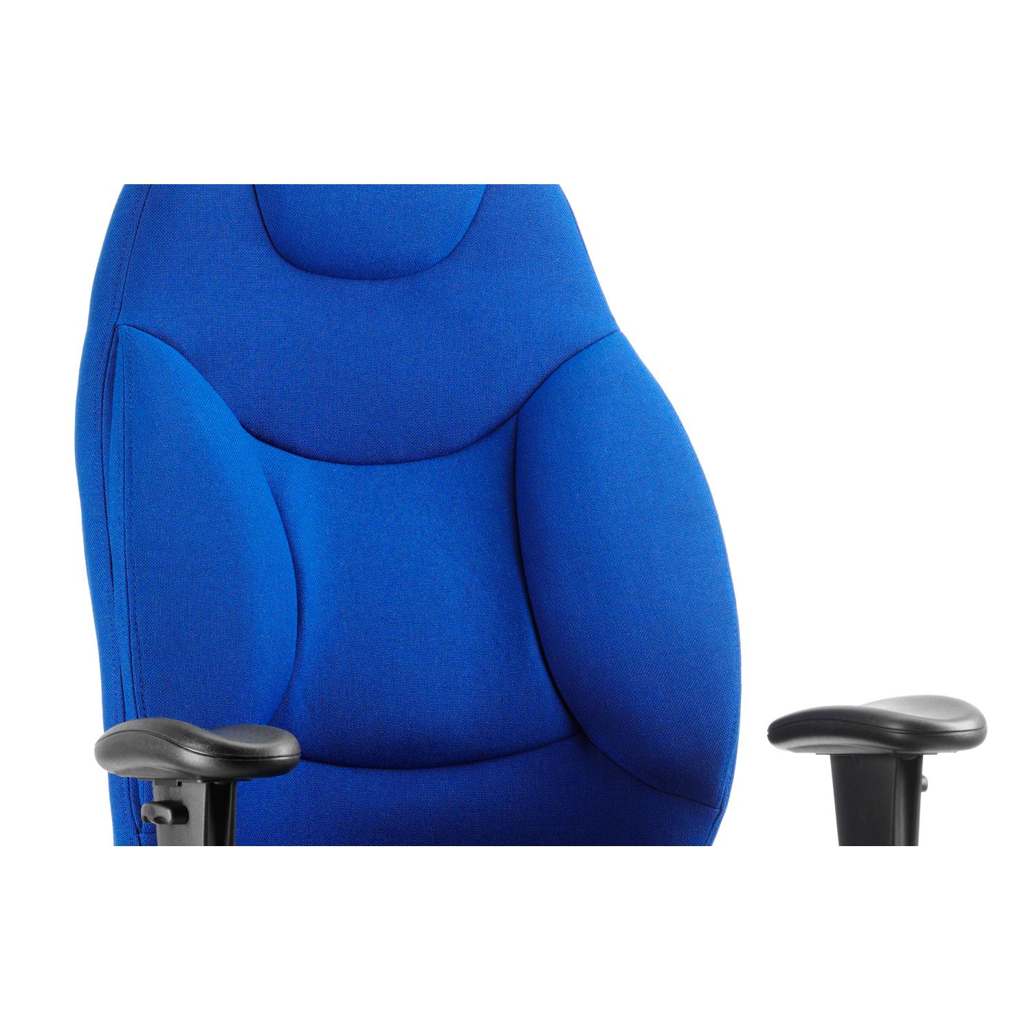 Galaxy Task Operator Chair With Height Adjustable Arms Blue Fabric
