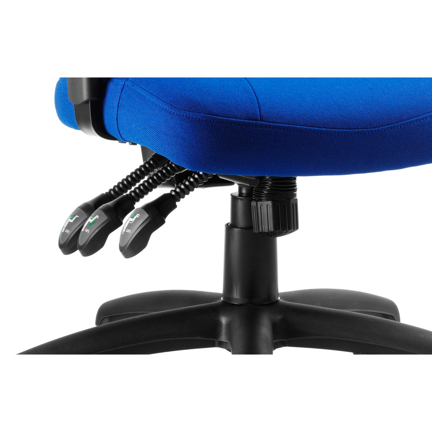 Galaxy Task Operator Chair With Height Adjustable Arms Blue Fabric