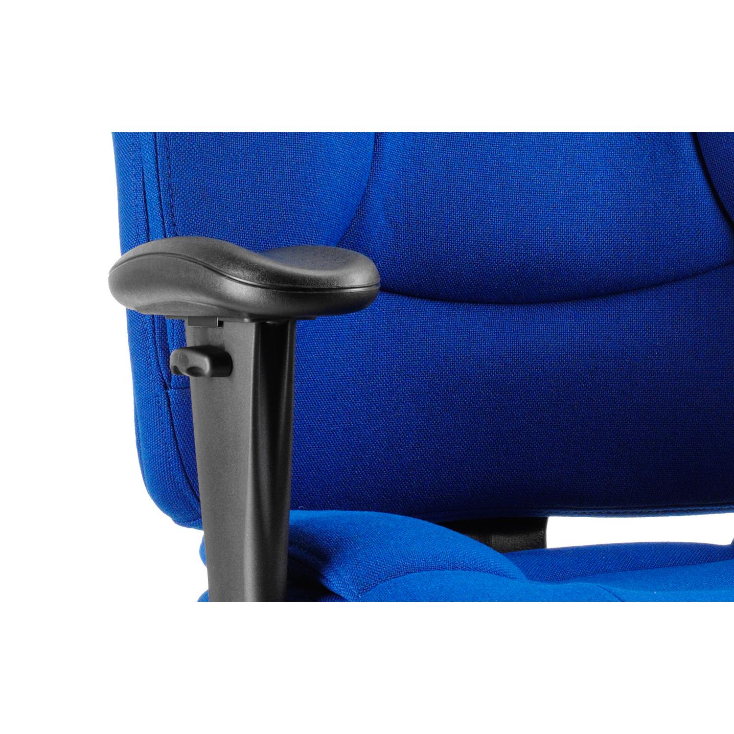 Galaxy Task Operator Chair With Height Adjustable Arms Blue Fabric