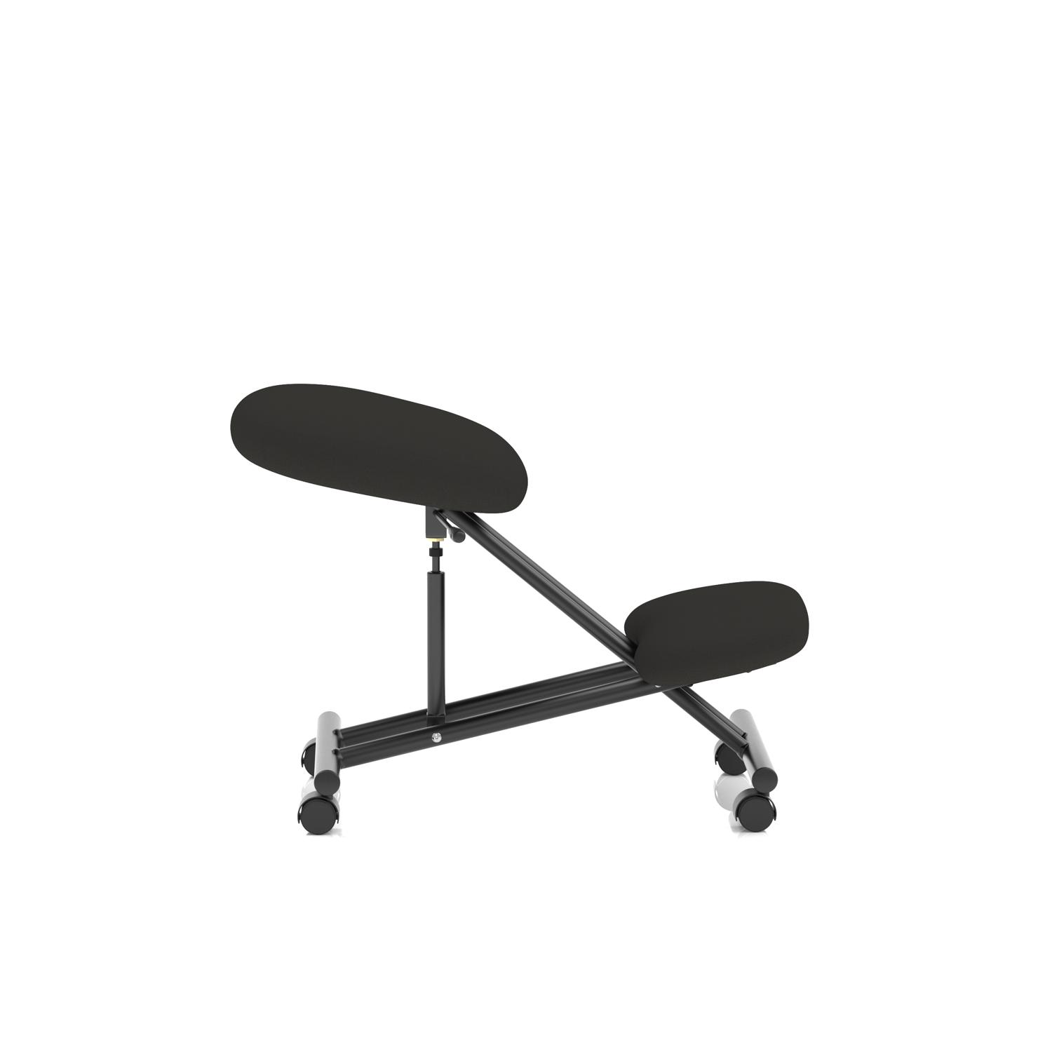 Kneeling Stool Black Frame Black Fabric