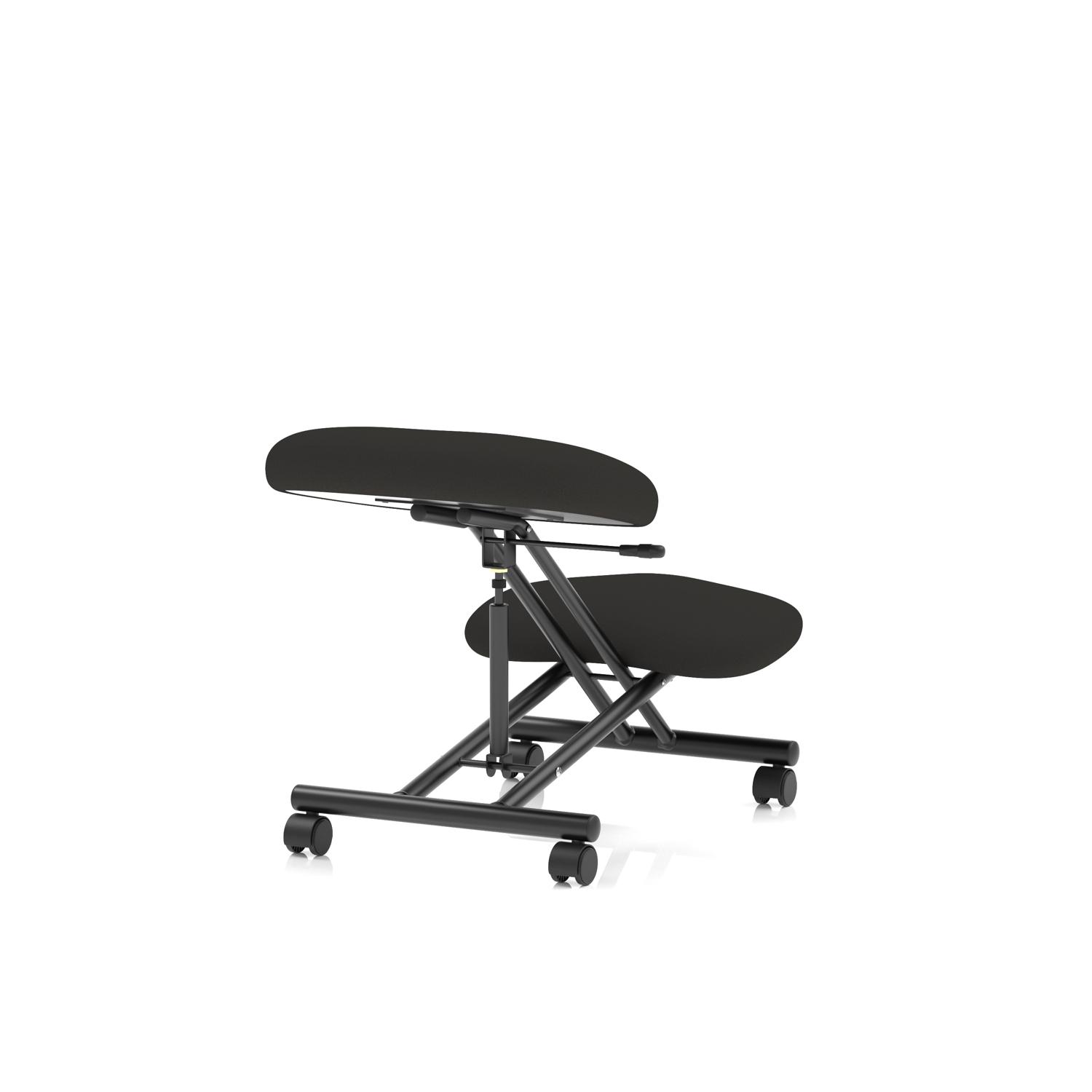 Kneeling Stool Black Frame Black Fabric