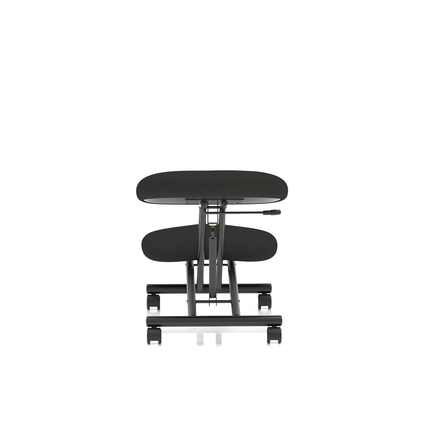 Kneeling Stool Black Frame Black Fabric