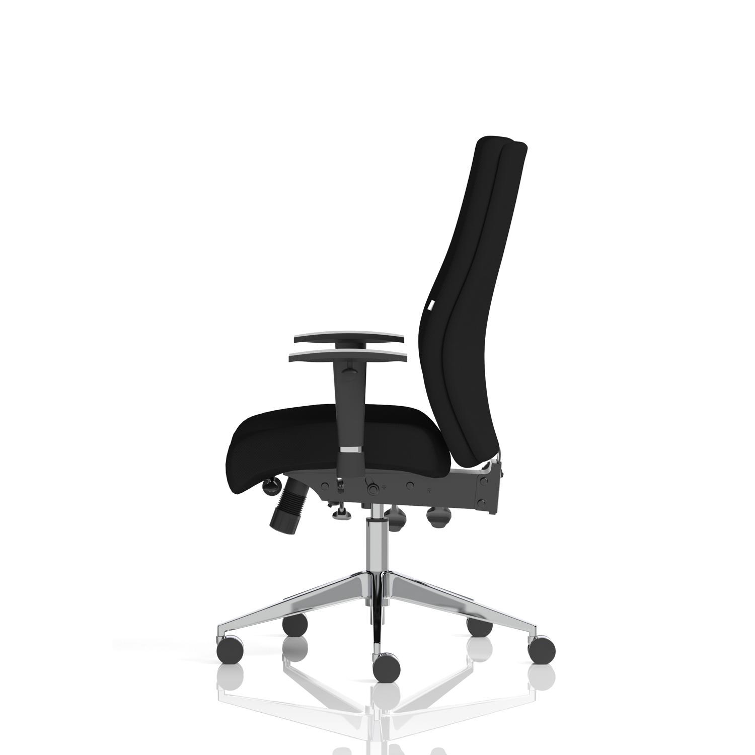 Onyx Ergo Posture Chair With Height Adjustable Arms Without Headrest Black Fabric