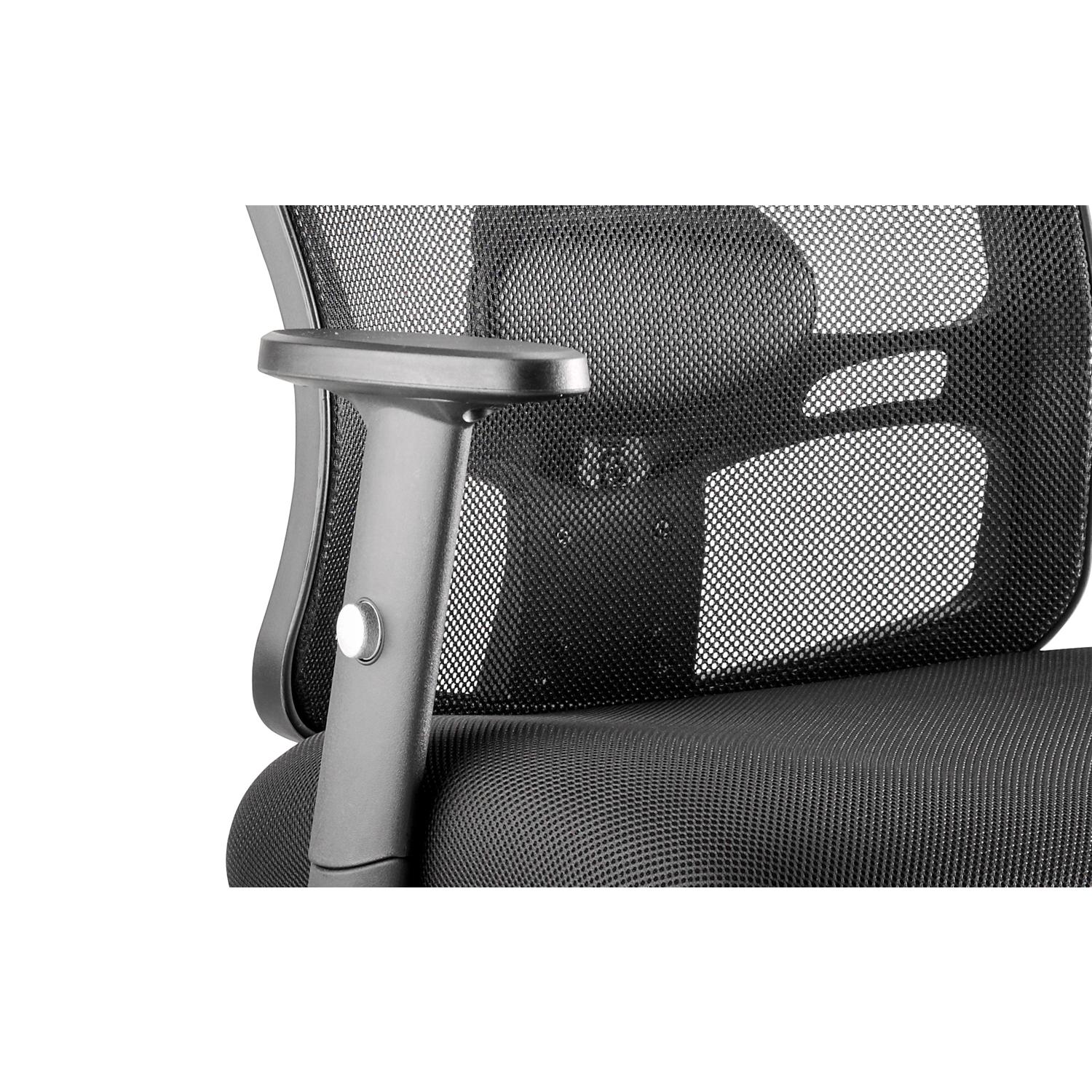 Portland Task Operator Chair Mesh Back With Height Adjustable Arms Black Airmesh Seat