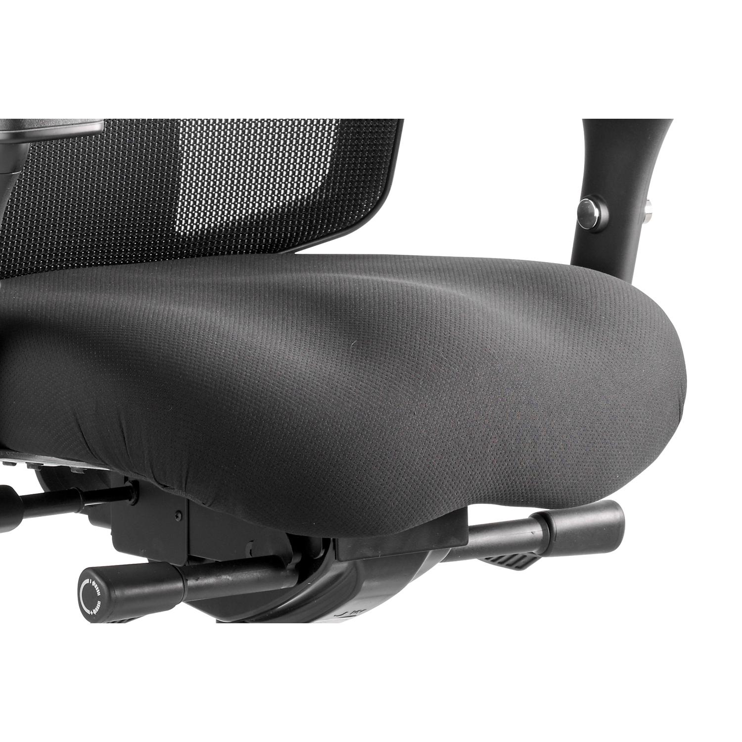Regent High Mesh Back Ergonomic Task Operator Office Chair With Height Adjustable Arms Black Fabric Seat