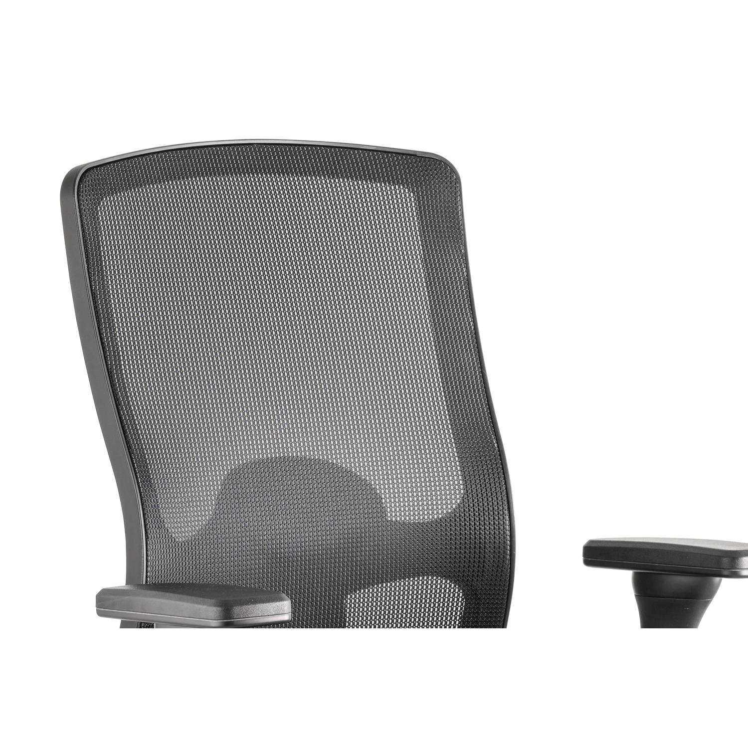 Regent High Mesh Back Ergonomic Task Operator Office Chair With Height Adjustable Arms Black Fabric Seat