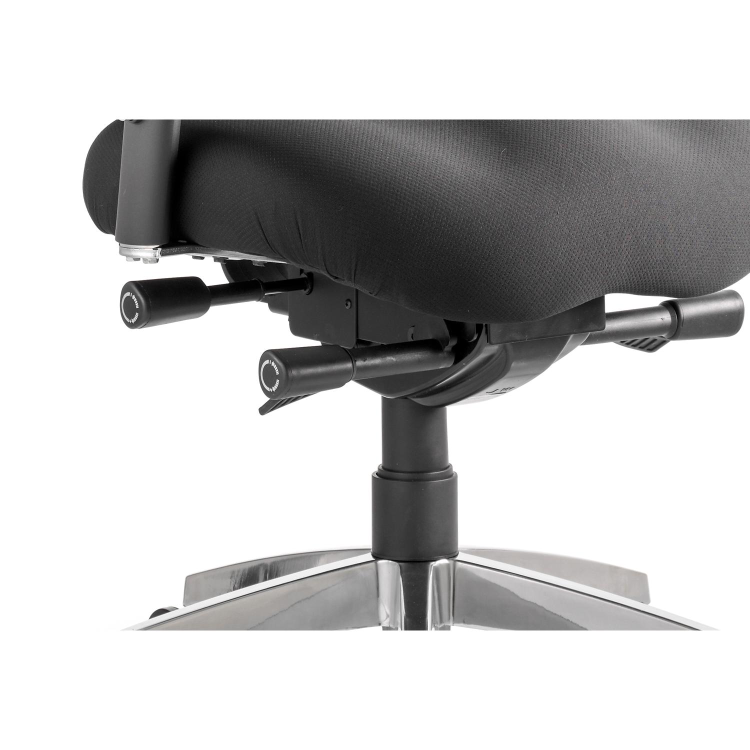 Regent High Mesh Back Ergonomic Task Operator Office Chair With Height Adjustable Arms Black Fabric Seat