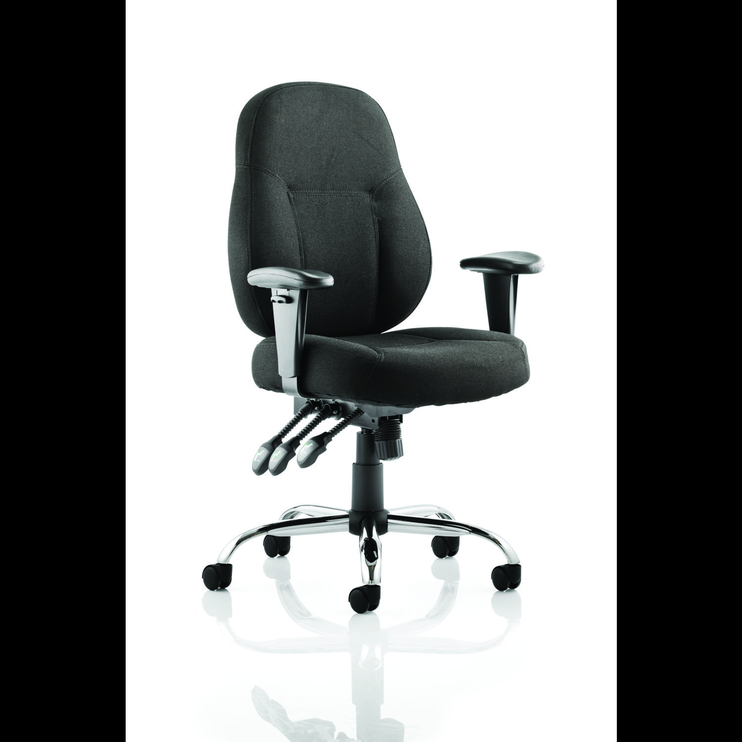 Storm Task Operator Chair Black Fabric With Arms