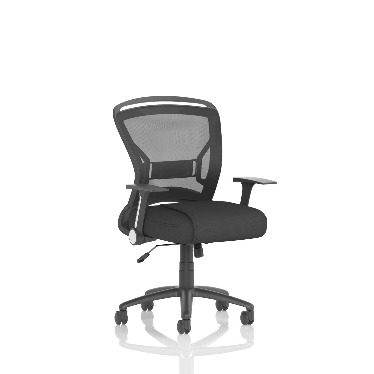 Zeus Mesh Back Task Operator Chair Black Fabric Seat