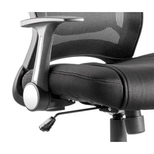 Zeus Mesh Back Task Operator Chair Black Fabric Seat