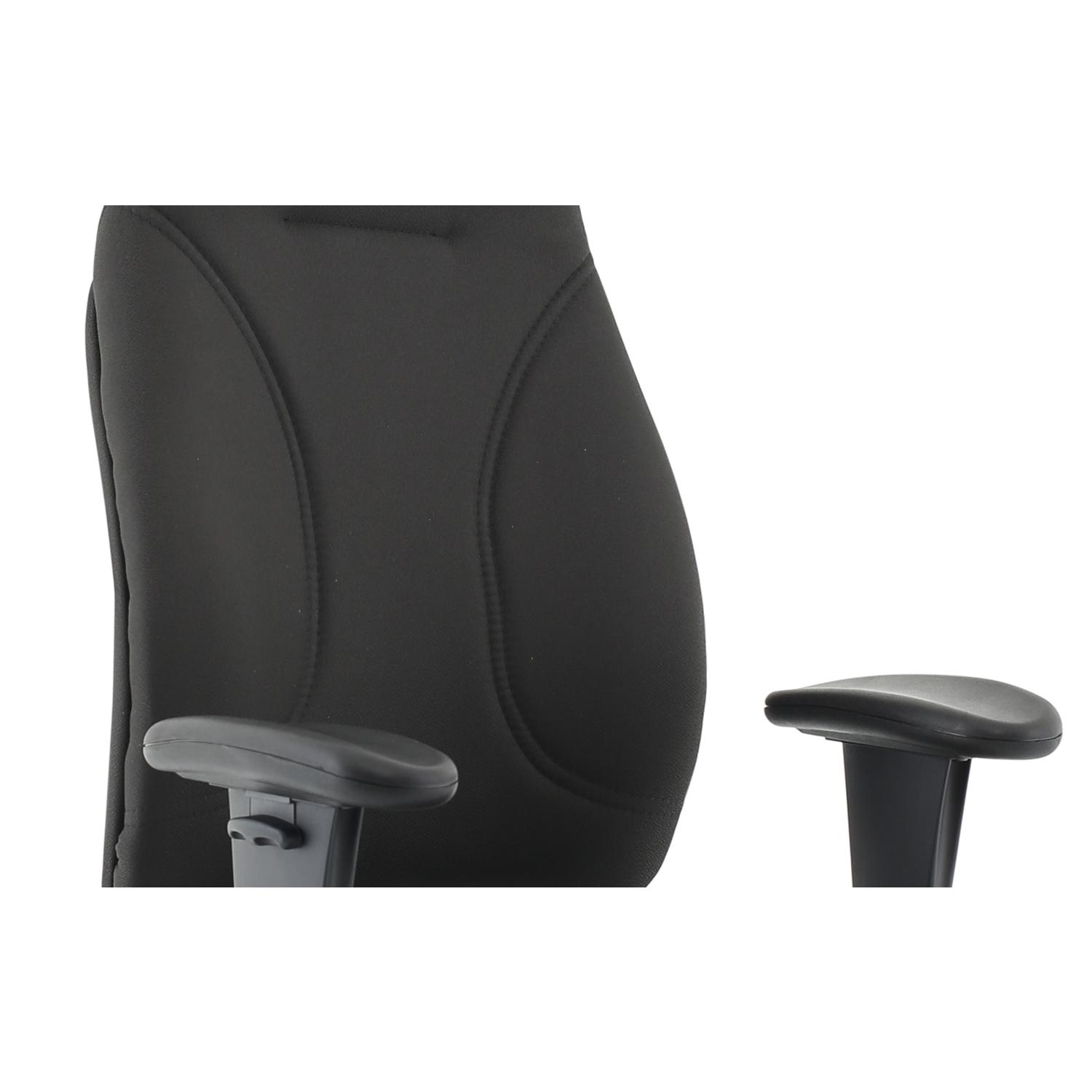 Esme Posture Chair With Height Adjustable Arms Black Fabric Esme Posture Chair With Height Adjustable Arms Black Fabric