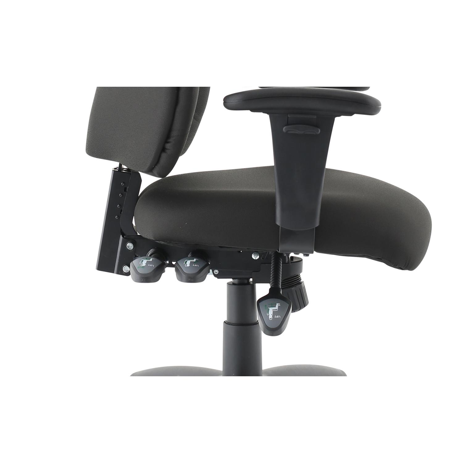 Esme Posture Chair With Height Adjustable Arms Black Fabric Esme Posture Chair With Height Adjustable Arms Black Fabric