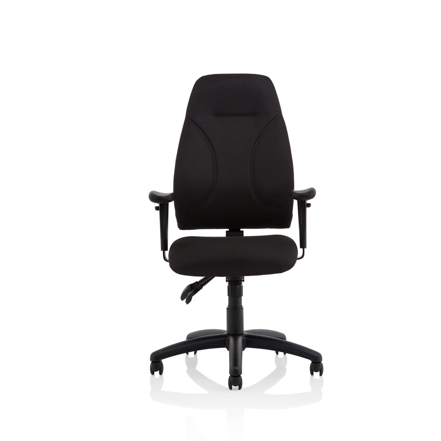 Esme Posture Chair With Height Adjustable Arms Black Fabric Esme Posture Chair With Height Adjustable Arms Black Fabric