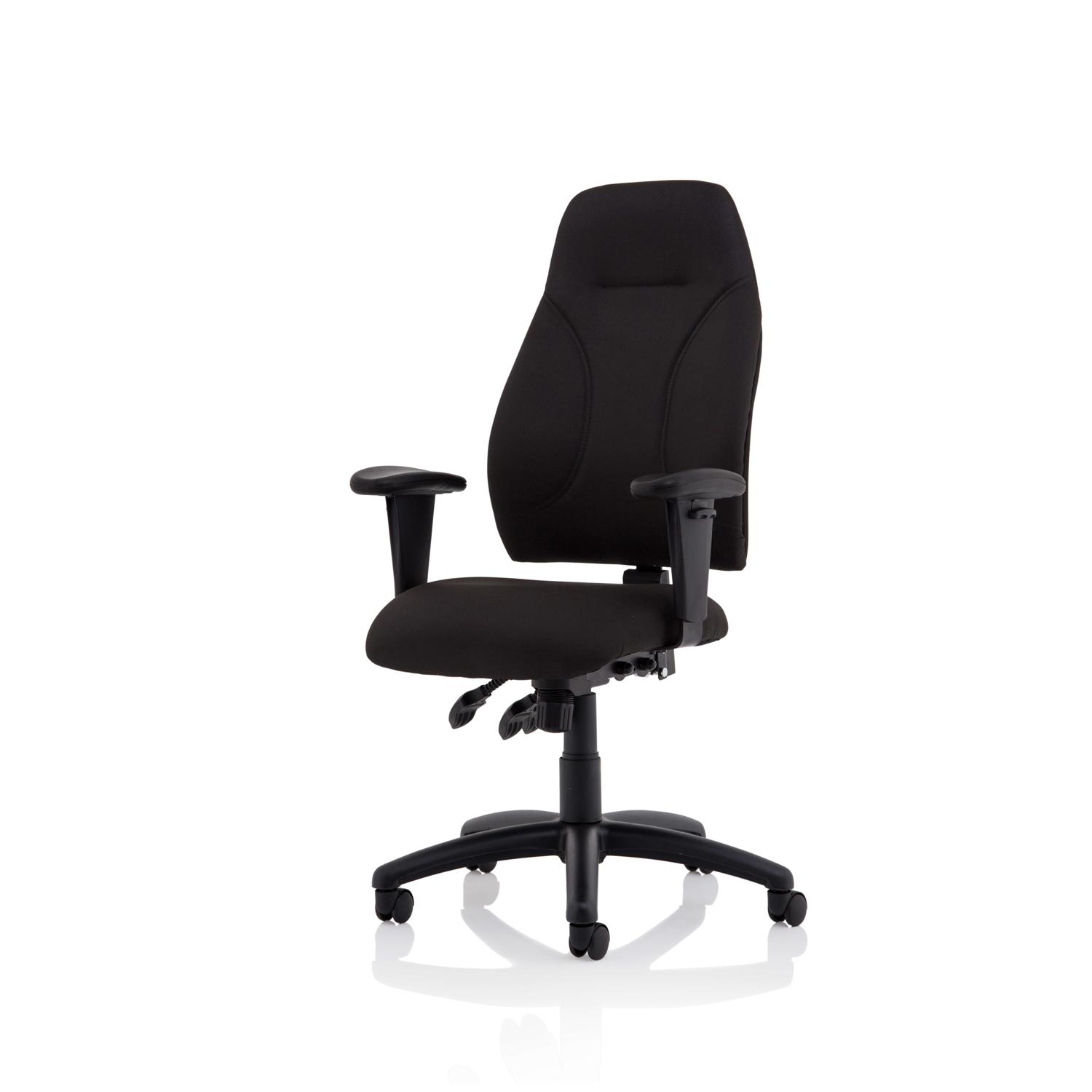 Esme Posture Chair With Height Adjustable Arms Black Fabric Esme Posture Chair With Height Adjustable Arms Black Fabric