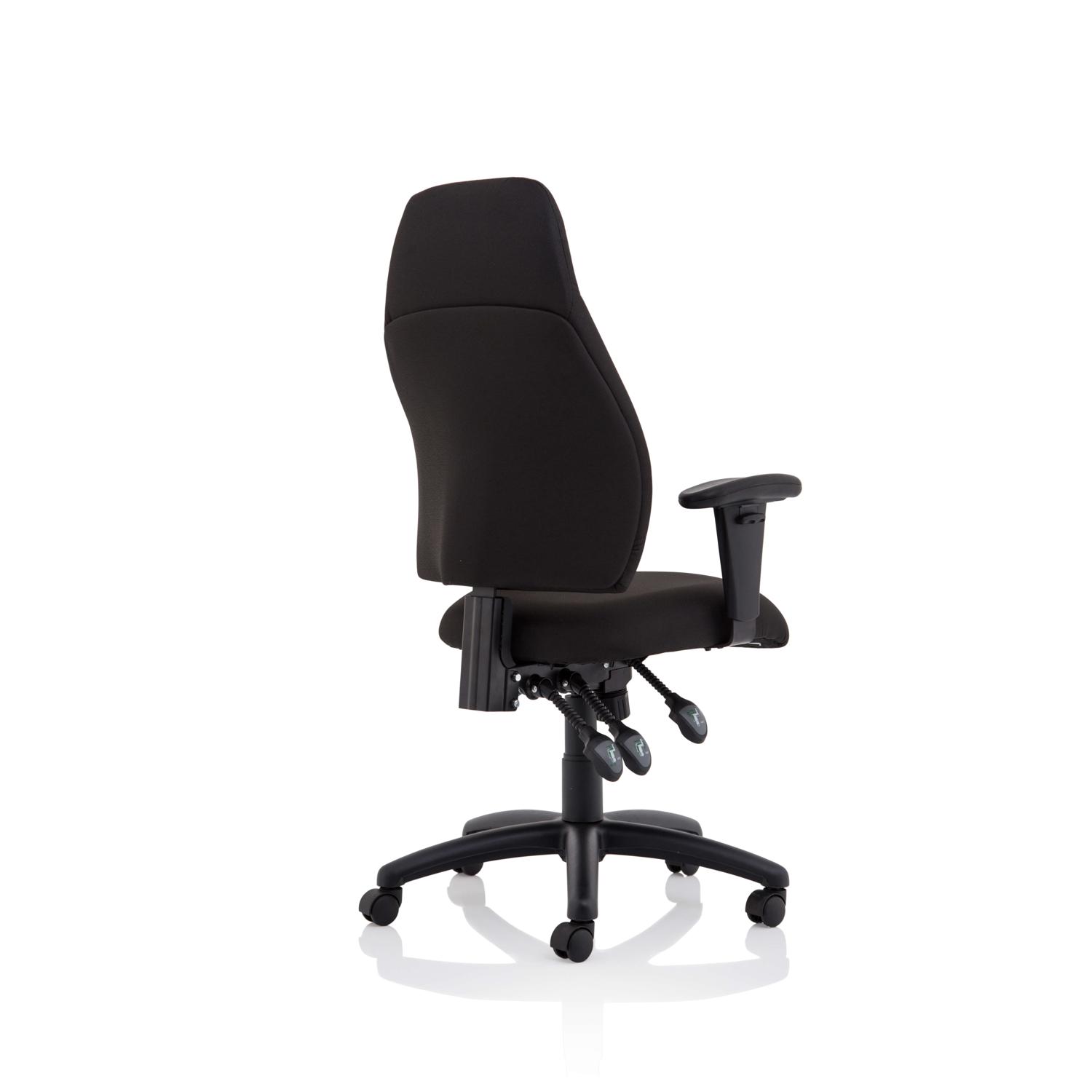 Esme Posture Chair With Height Adjustable Arms Black Fabric Esme Posture Chair With Height Adjustable Arms Black Fabric