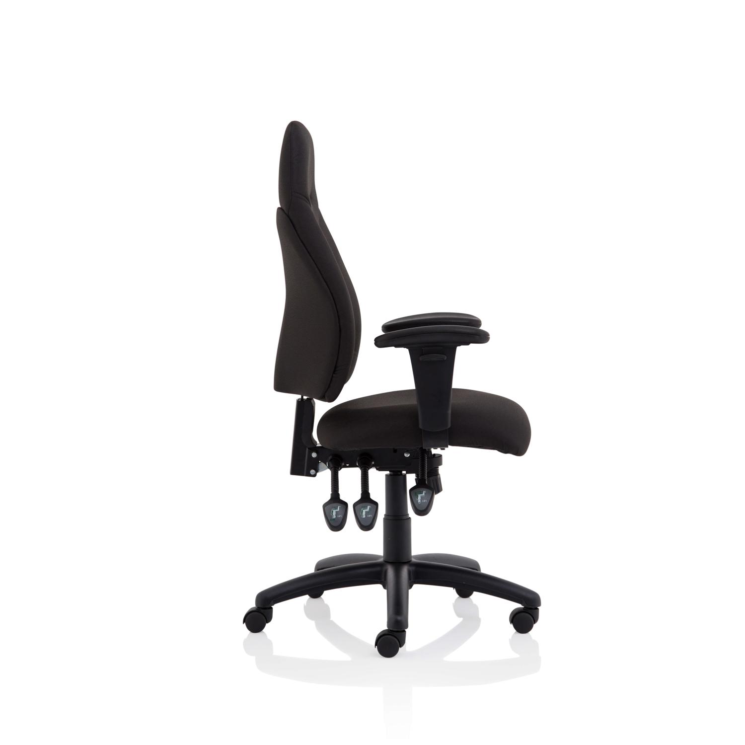 Esme Posture Chair With Height Adjustable Arms Black Fabric Esme Posture Chair With Height Adjustable Arms Black Fabric