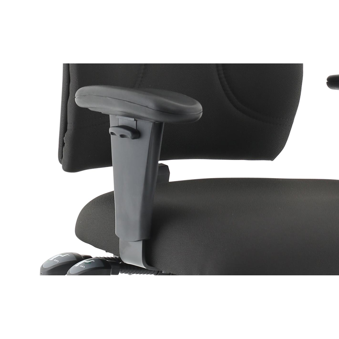 Esme Posture Chair With Height Adjustable Arms Black Fabric Esme Posture Chair With Height Adjustable Arms Black Fabric