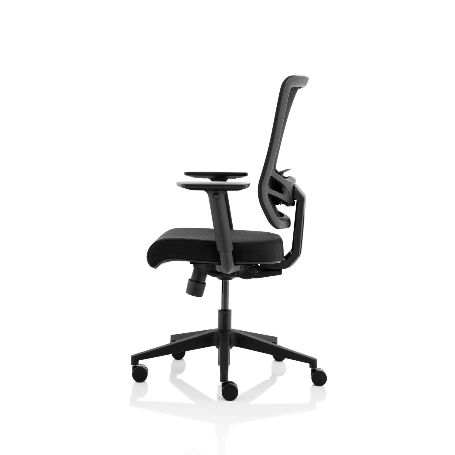 Ergo Twist Mesh Back Ergonomic Task Operator Office Chair With Height Adjustable Arms Black Fabric Seat
