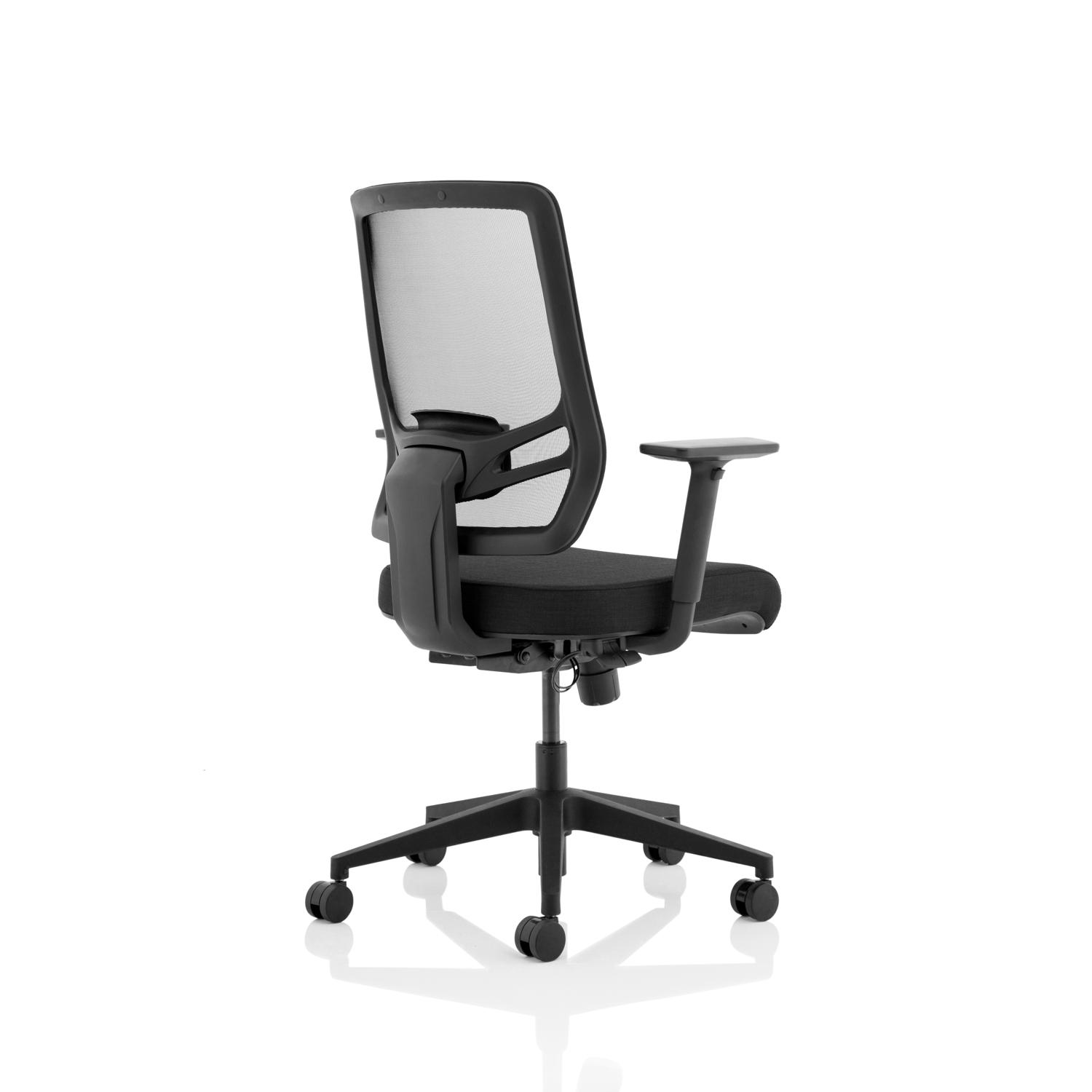Ergo Twist Mesh Back Ergonomic Task Operator Office Chair With Height Adjustable Arms Black Fabric Seat