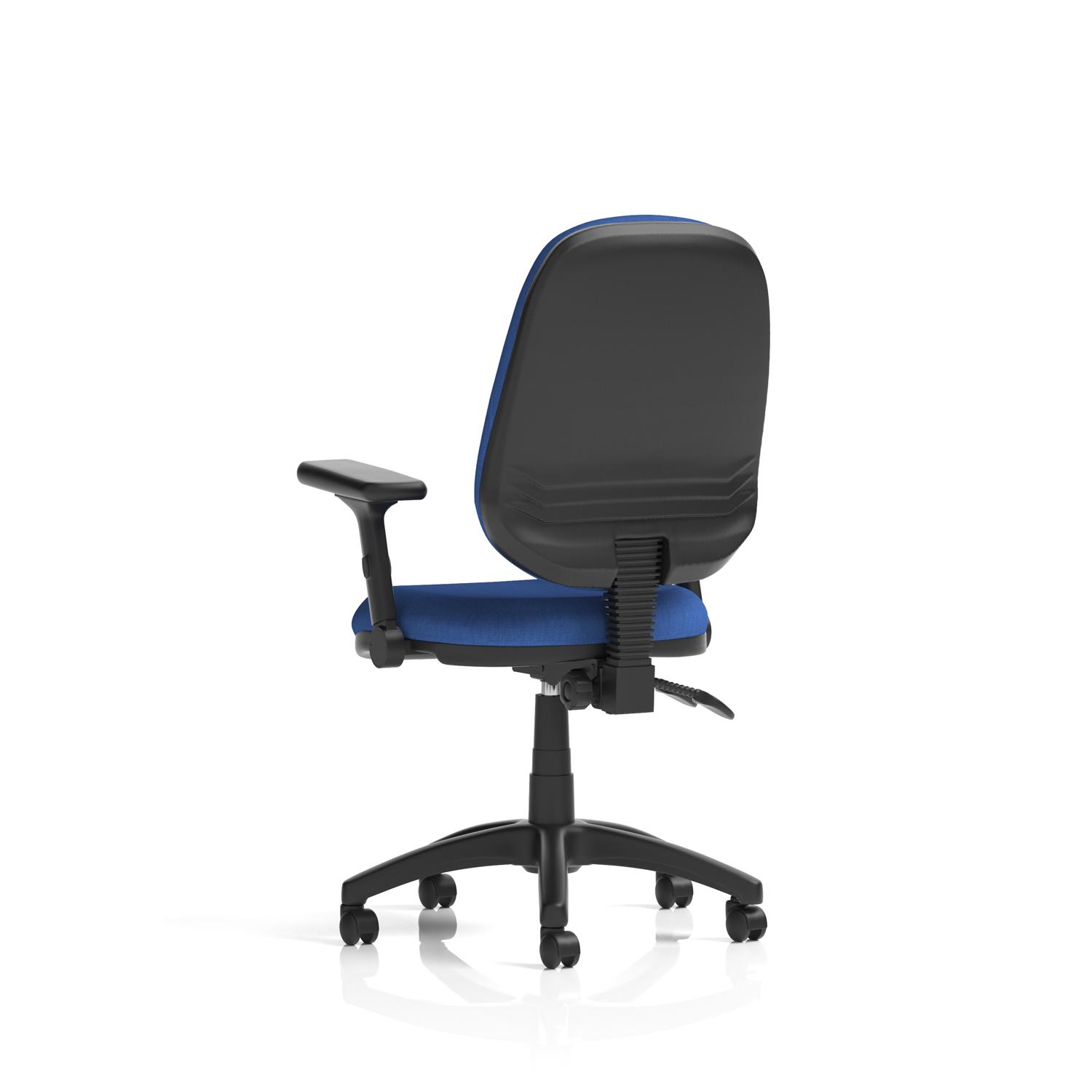 Eclipse Plus II Lever Task Operator Chair With Height Adjustable And Folding Arms Blue
