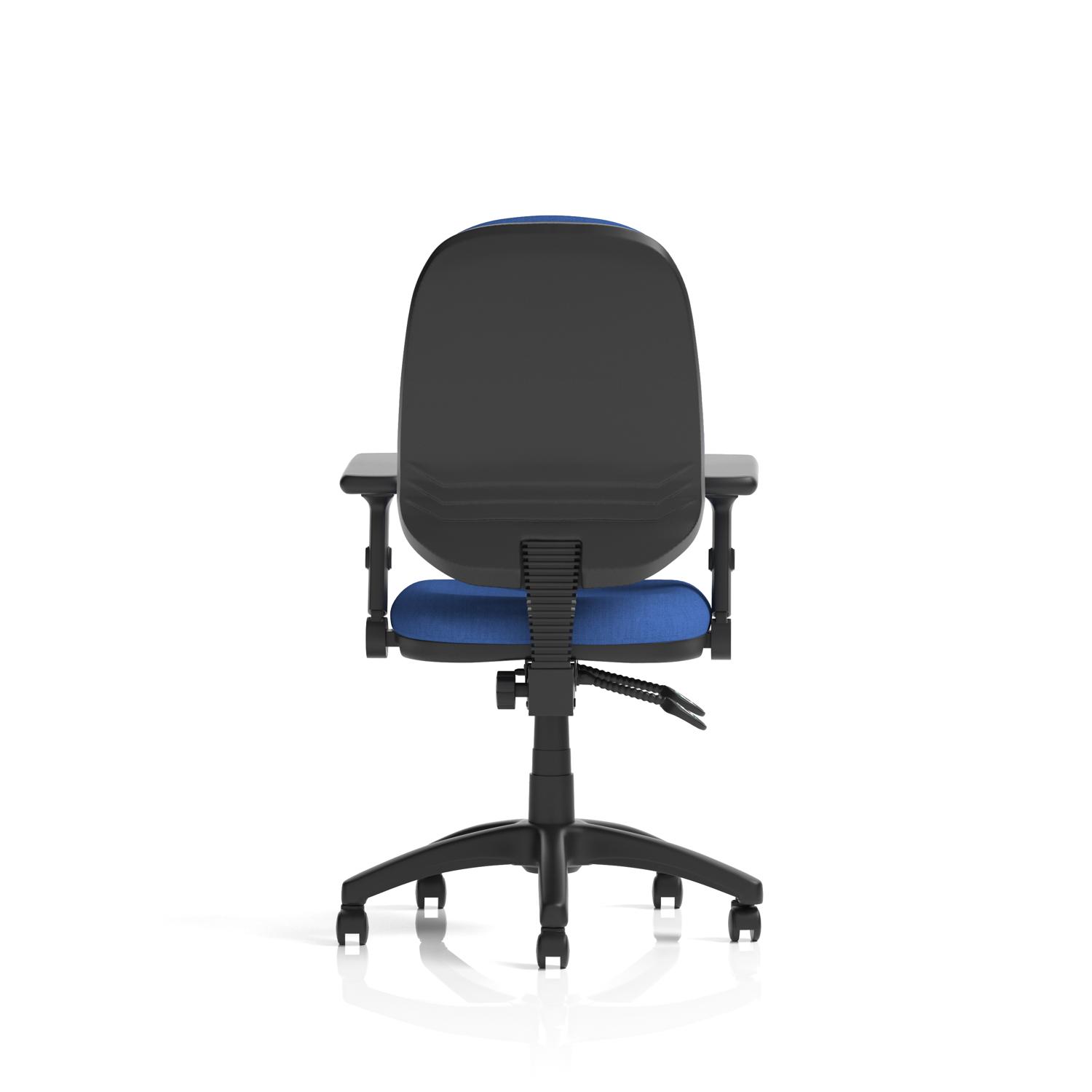 Eclipse Plus II Lever Task Operator Chair With Height Adjustable And Folding Arms Blue