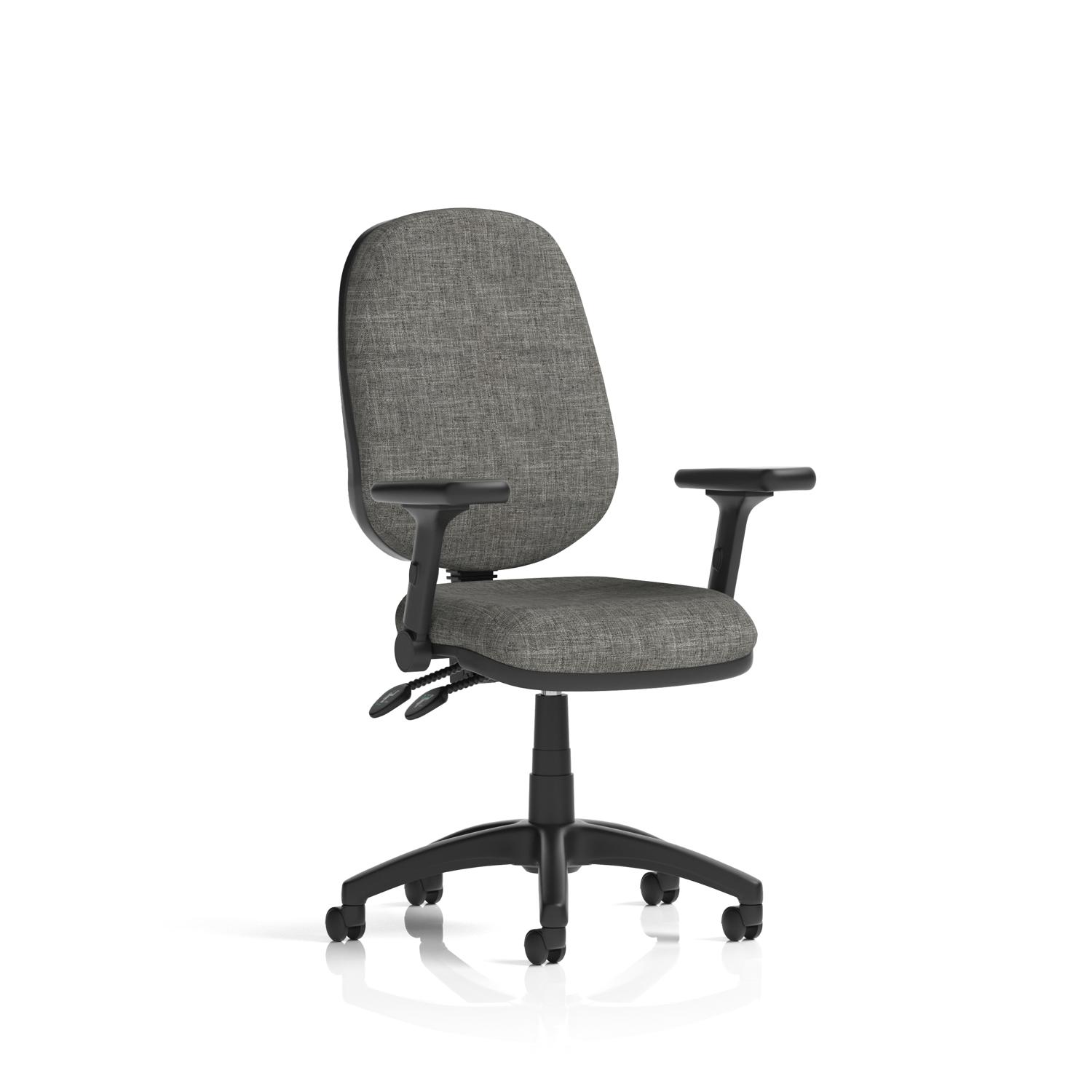 Eclipse Plus II Lever Task Operator Chair With Height Adjustable And Folding Arms Charcoal