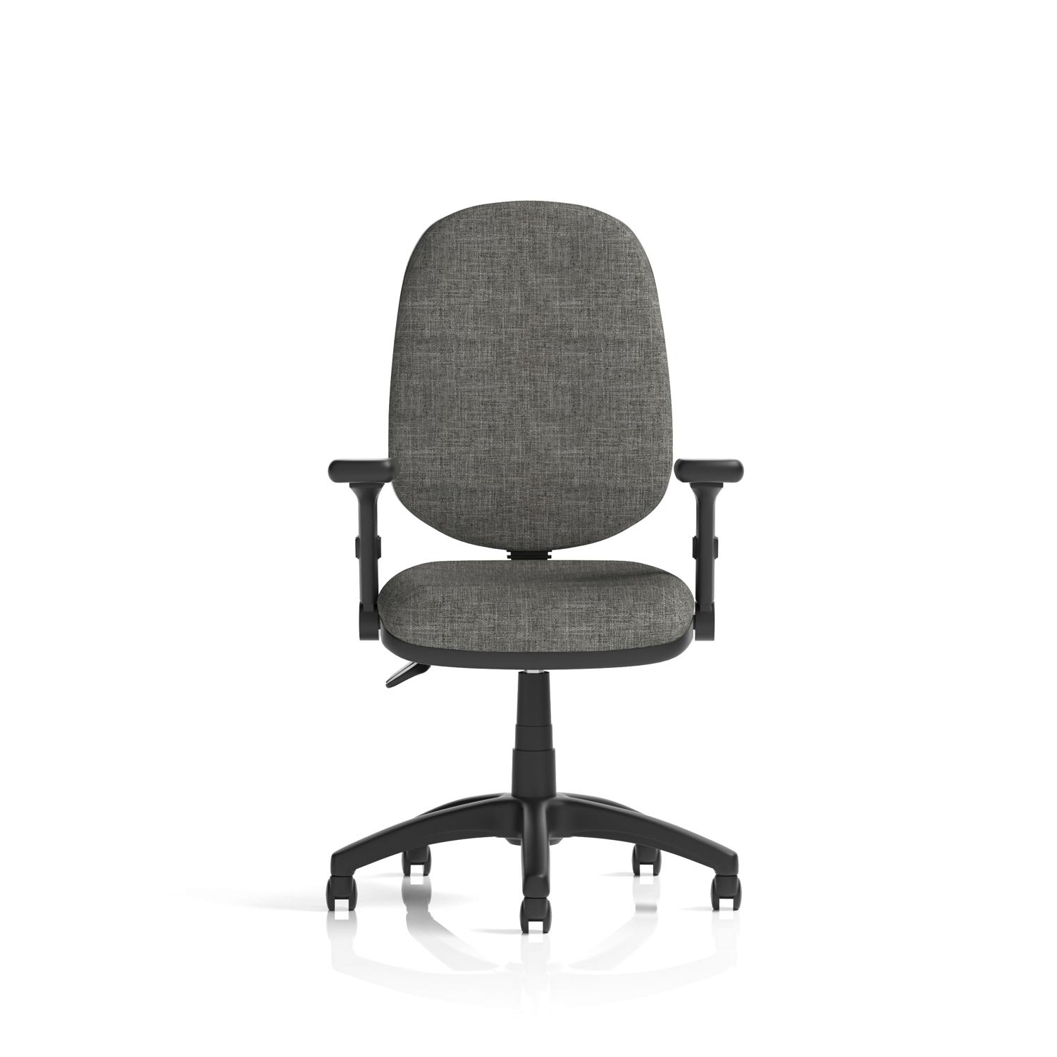 Eclipse Plus II Lever Task Operator Chair With Height Adjustable And Folding Arms Charcoal