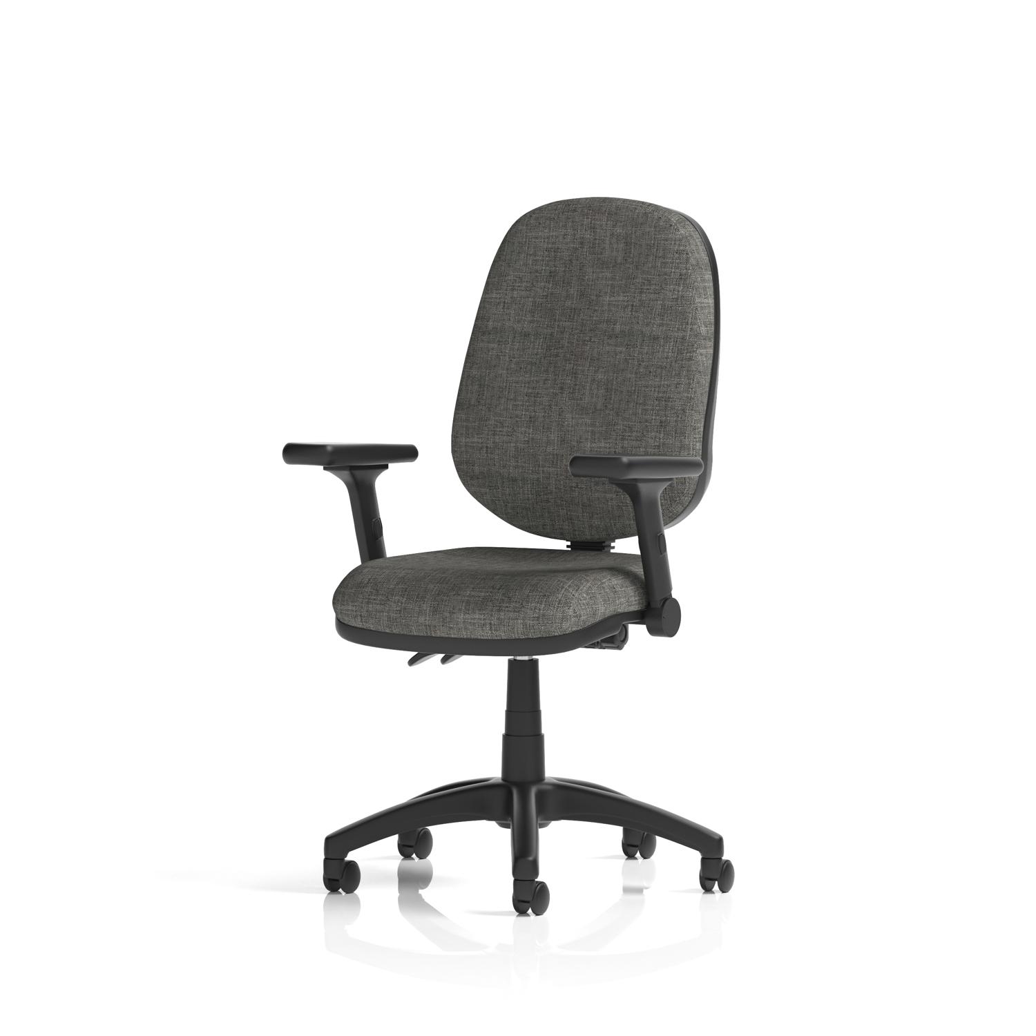 Eclipse Plus II Lever Task Operator Chair With Height Adjustable And Folding Arms Charcoal