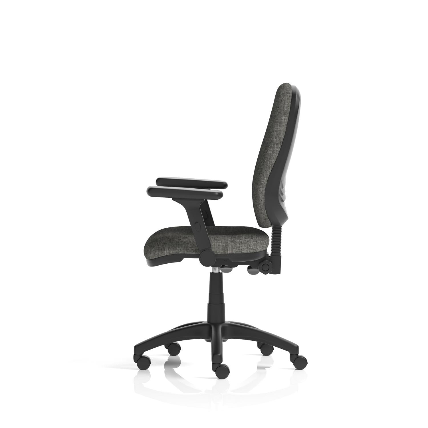 Eclipse Plus II Lever Task Operator Chair With Height Adjustable And Folding Arms Charcoal