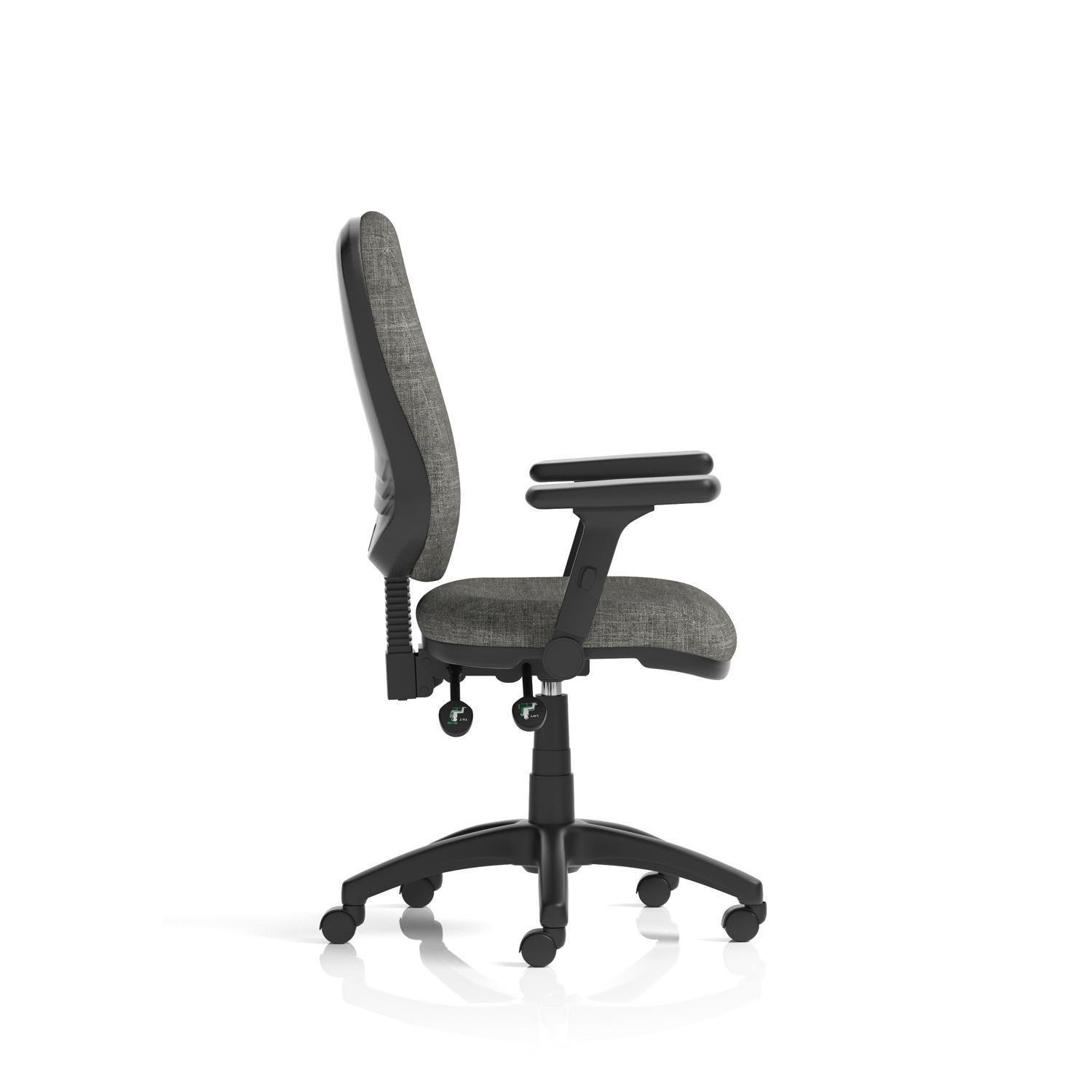 Eclipse Plus II Lever Task Operator Chair With Height Adjustable And Folding Arms Charcoal