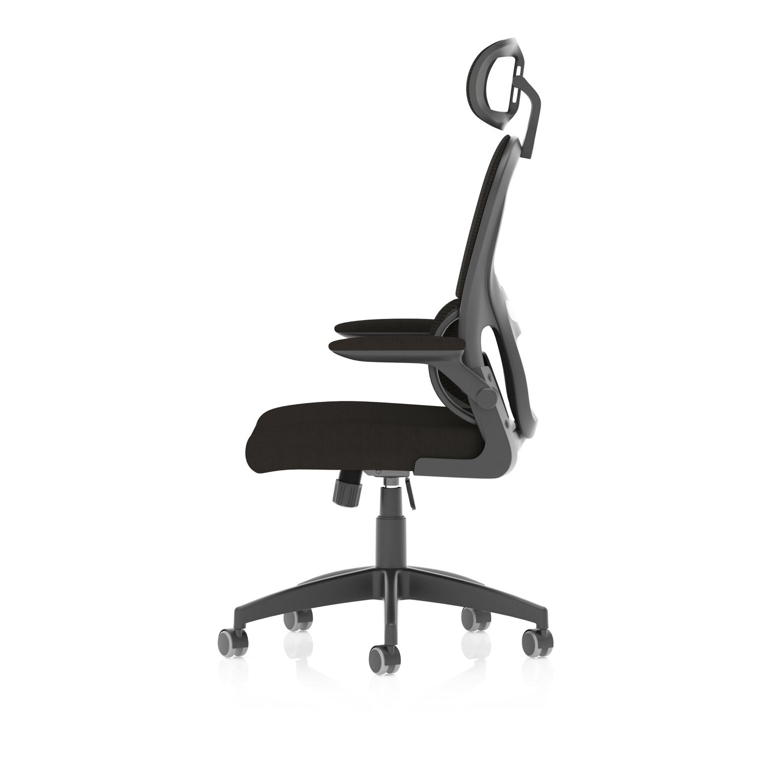 Iris Task Operator Black Mesh Back Fabric Seat