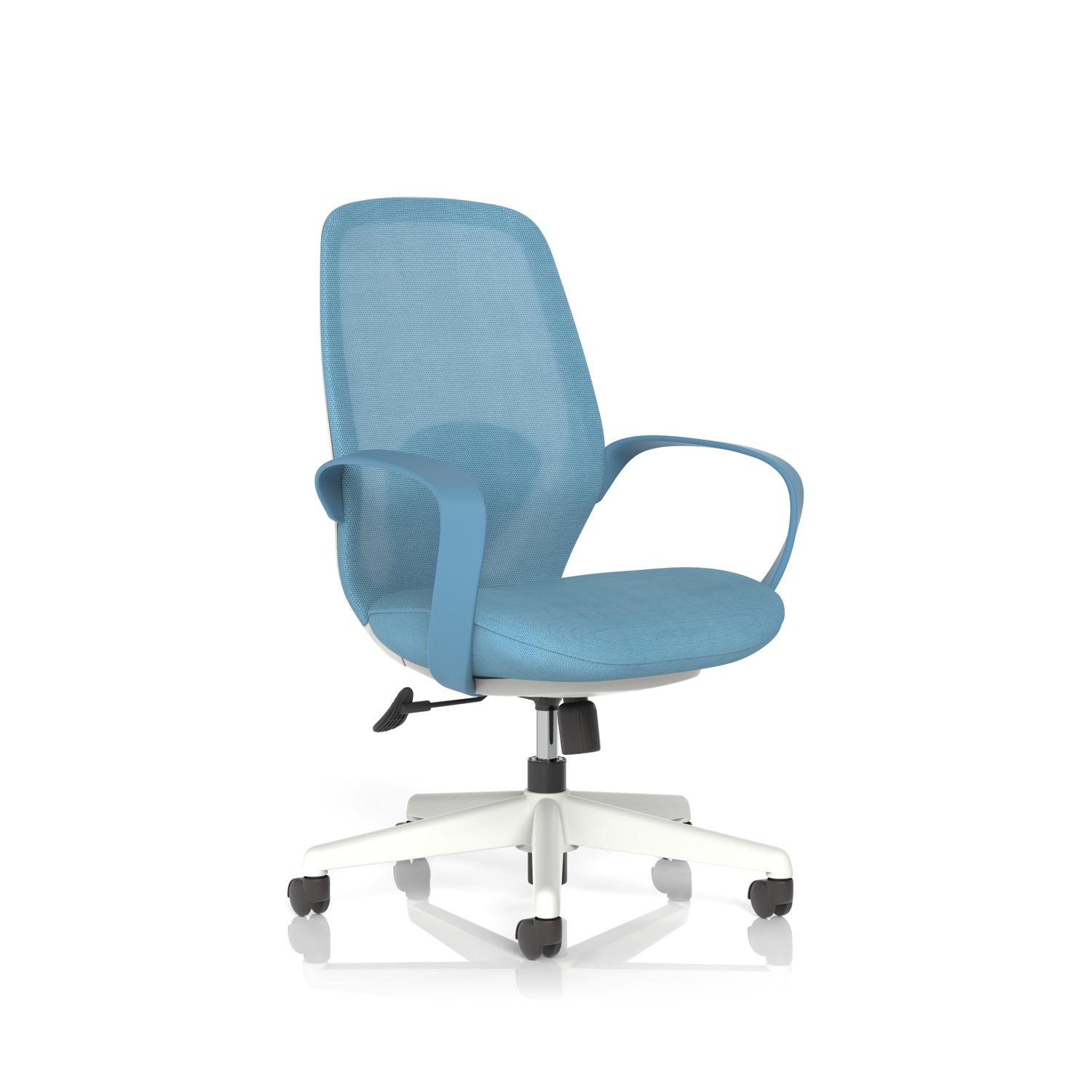 Ariel Mesh Task Operator Chair with Arms Blue